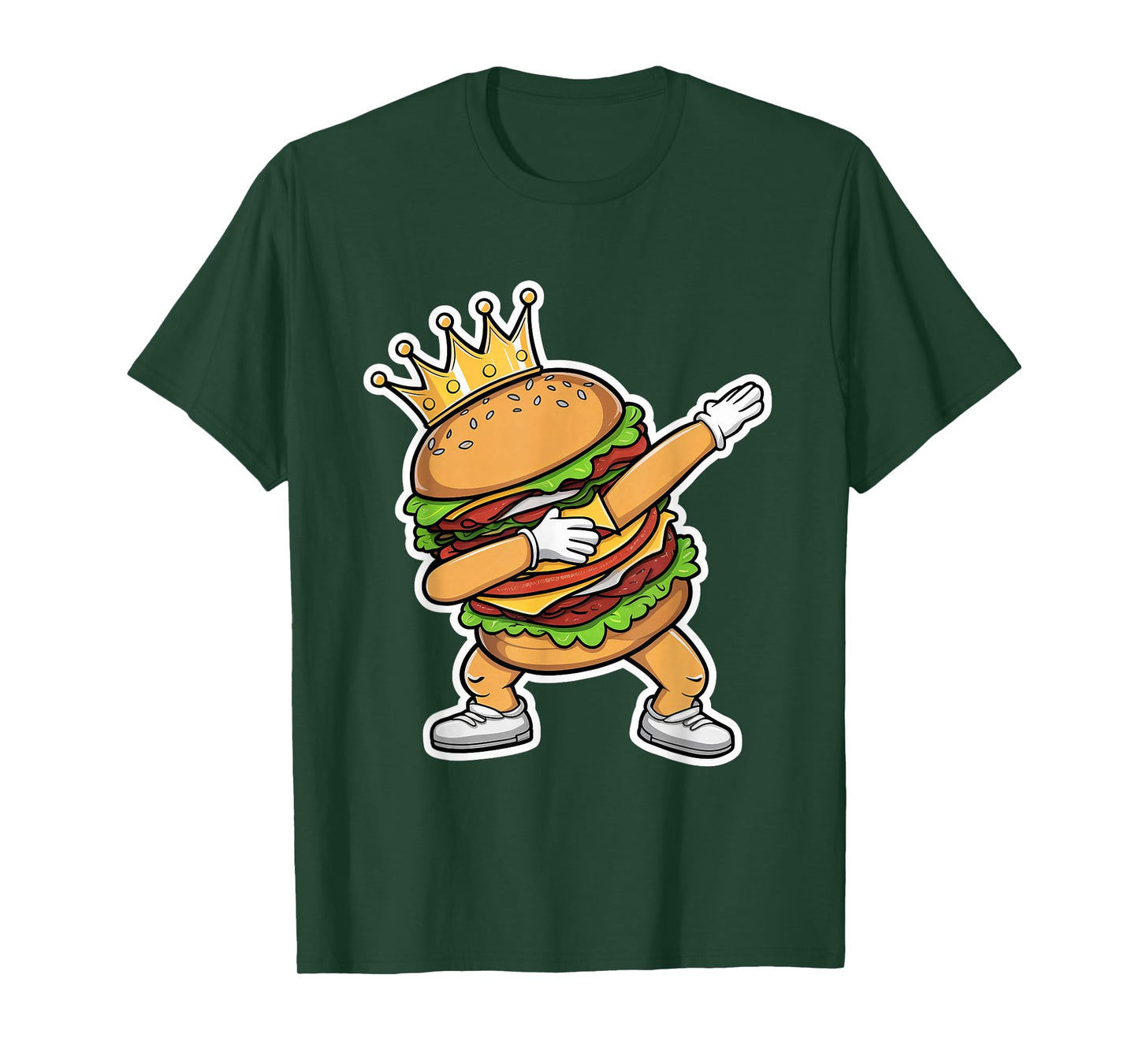 King Of Burger Dab Dancing Funny Hamburger T-Shirt