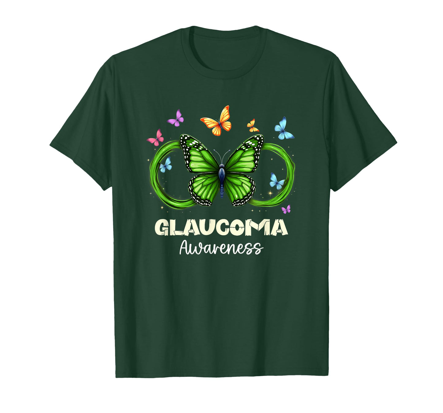 Butterfly Infinity Glaucoma Awareness T-Shirt