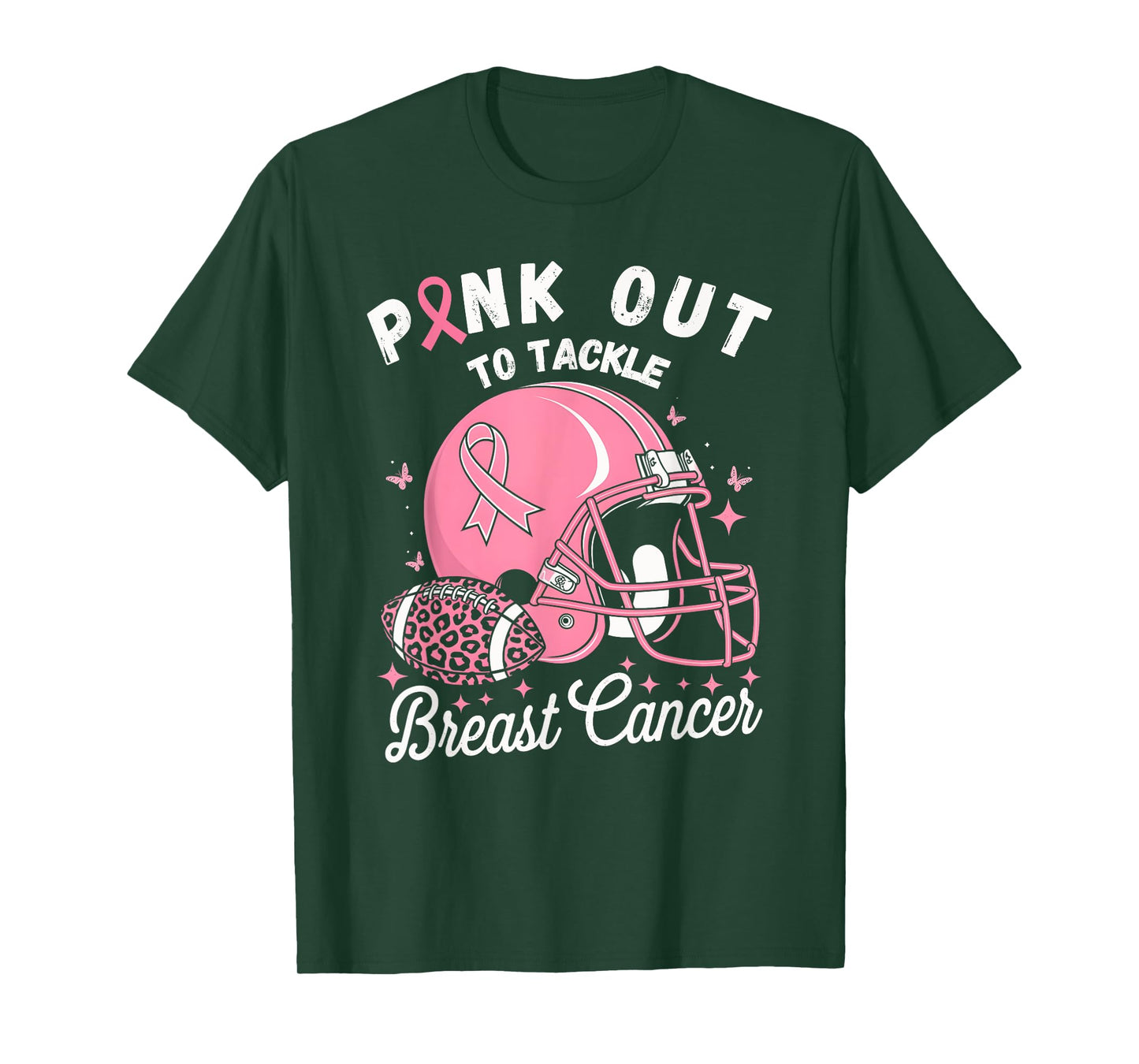 Pink Out Tackle Breast Cancer Awareness American Football T-Shirt
