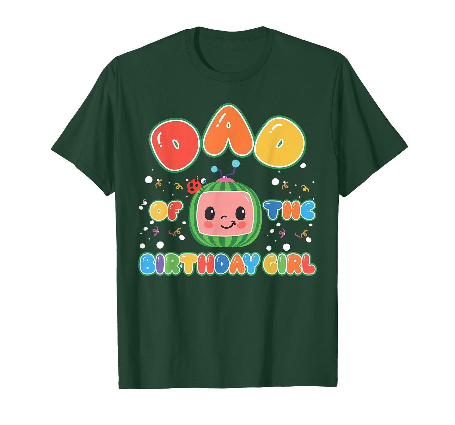 Mom And Dad Of The Birthday Girl Melon Family Matching Funny T-Shirt