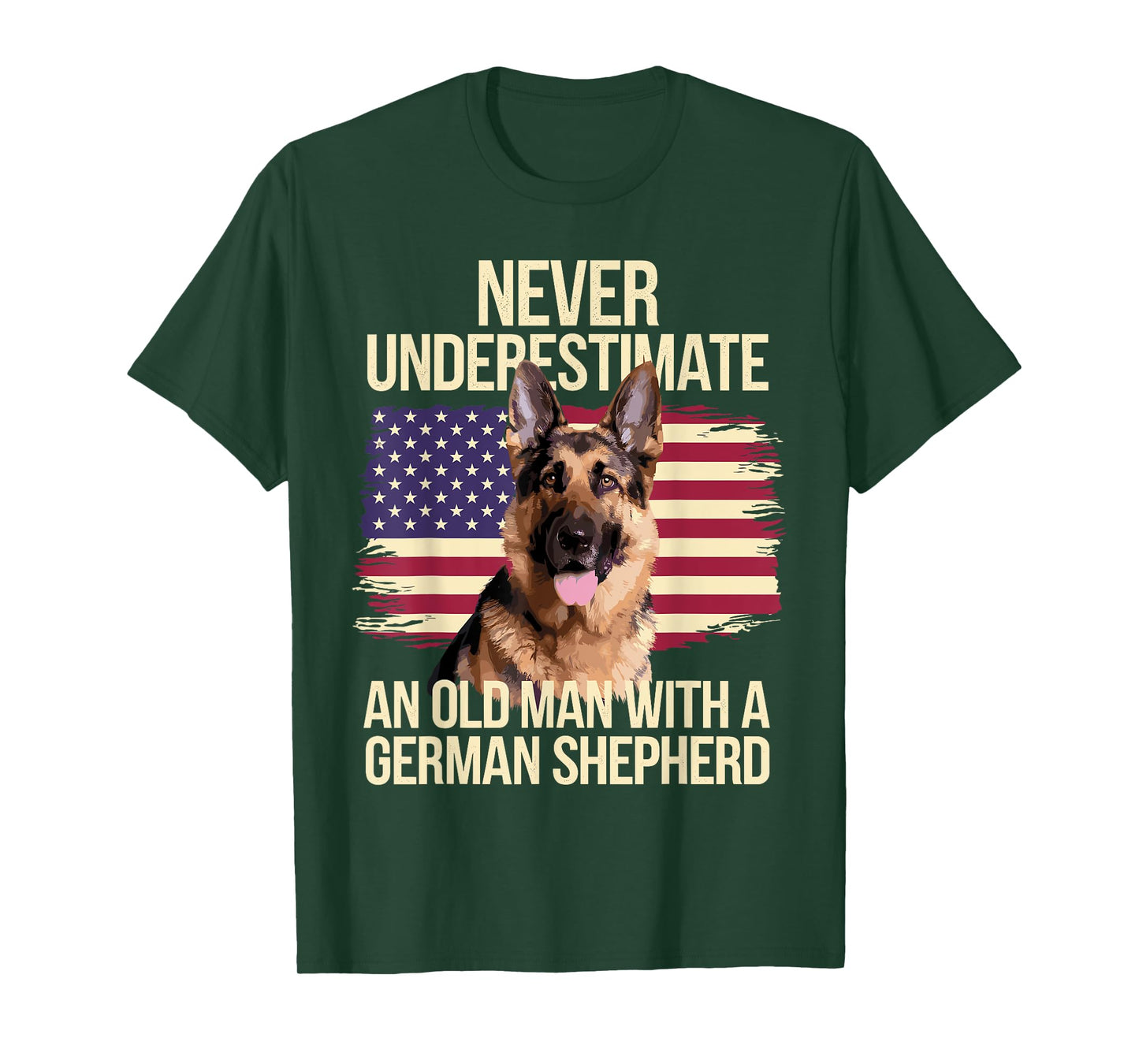 Cool German Shepherd Design for Men Grandpa Dog Lover Owner T-Shirt