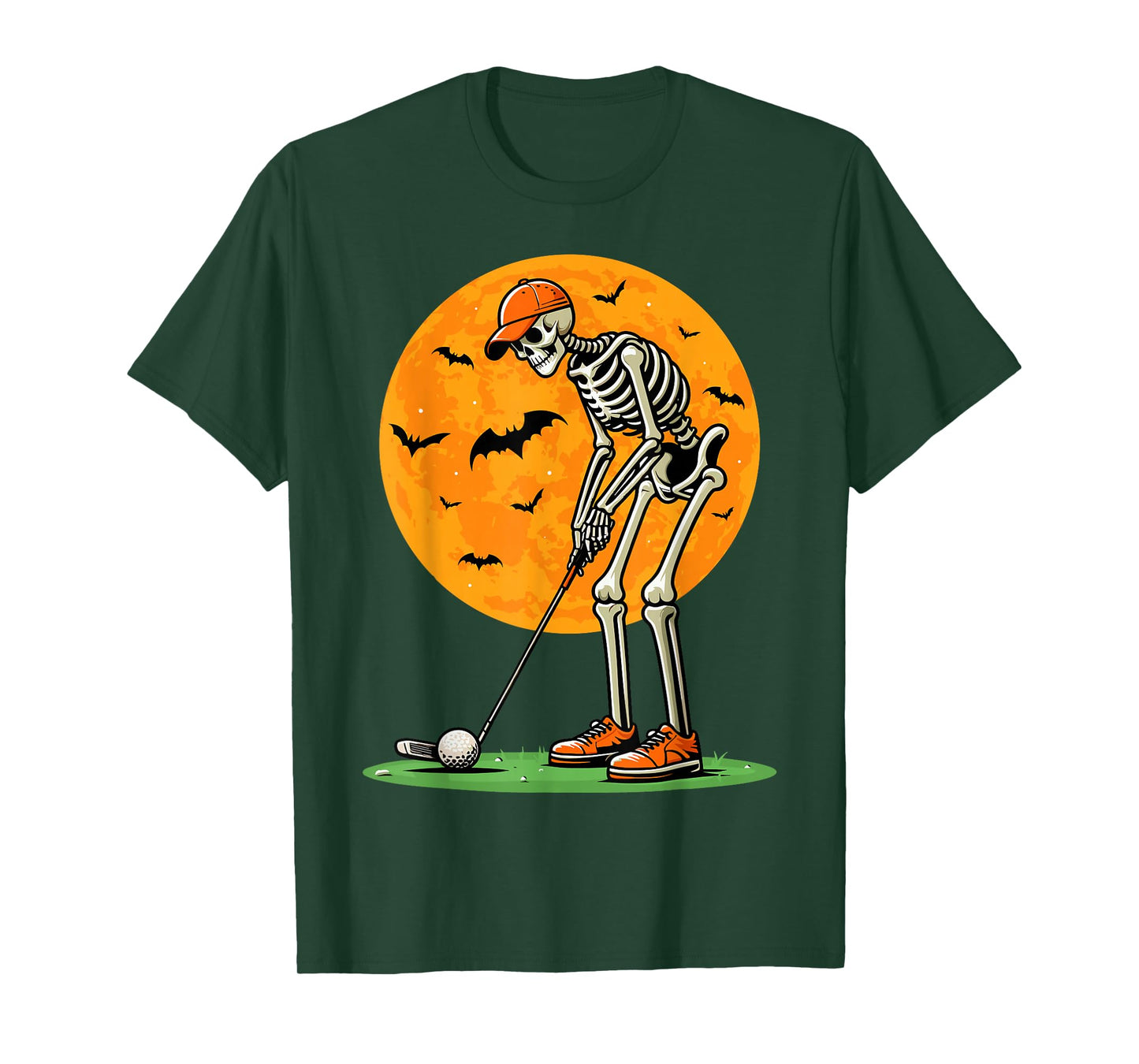 Halloween Golf Skeleton Spooky Golfer Halloween Golfing T-Shirt