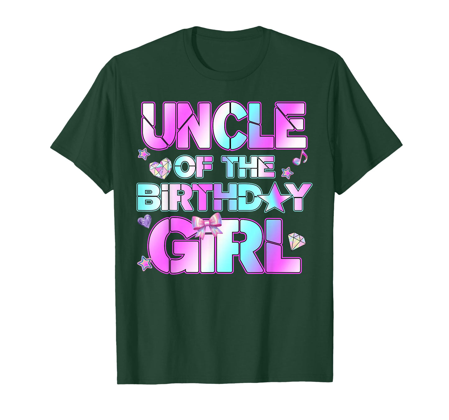 Uncle The Birthday Girl Kpop Family Birthday Party Girls T-Shirt