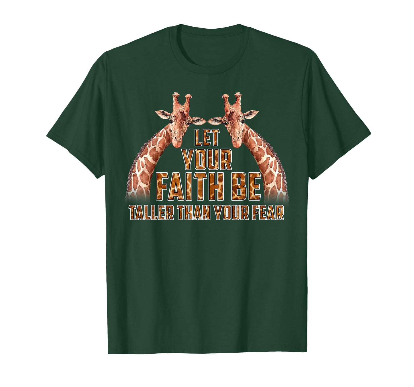 Faith Over Fear Christian Giraffe Gifts For Men Women Kid T-Shirt