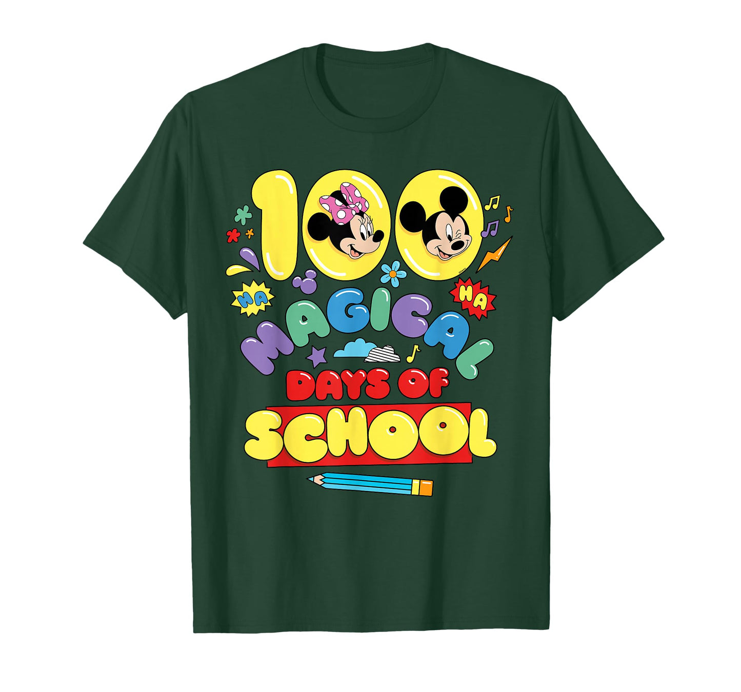 Disney Mickey & Minnie 100 Magical Days of School 100th Day T-Shirt