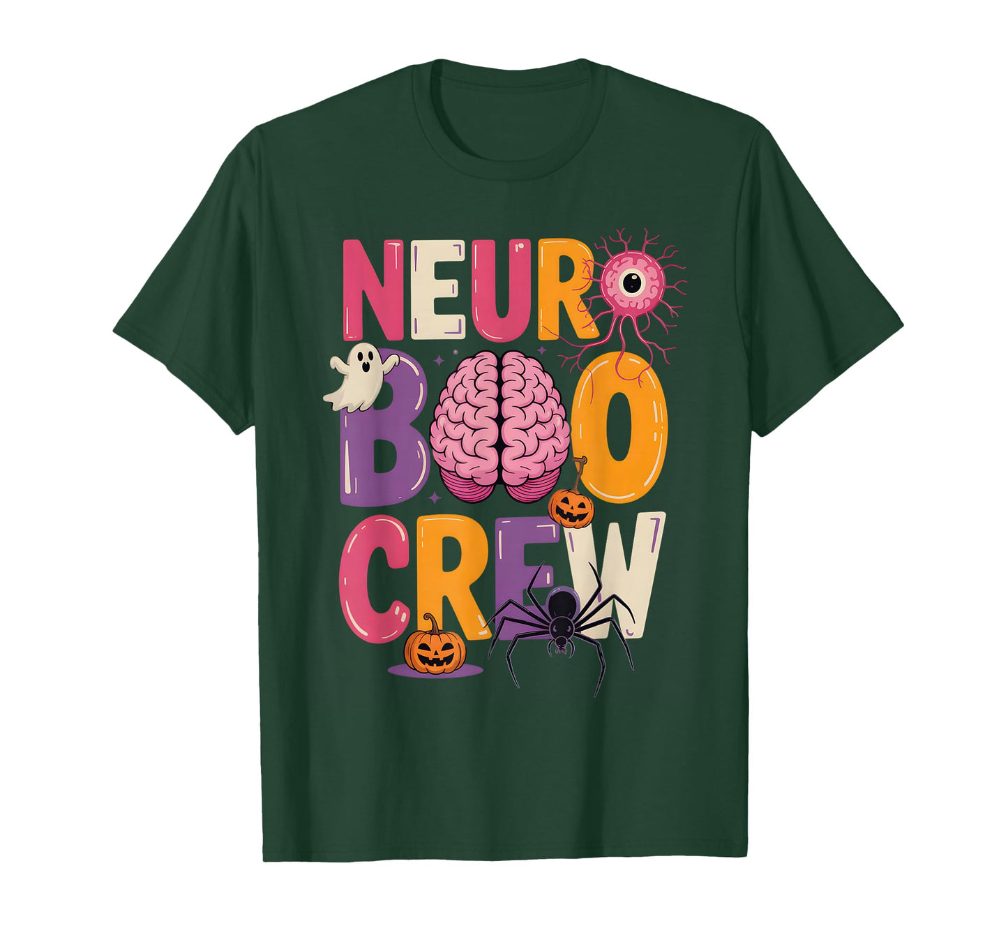 Neuro Boo Crew Halloween Anatomical Brain Anatomy Neurology T-Shirt