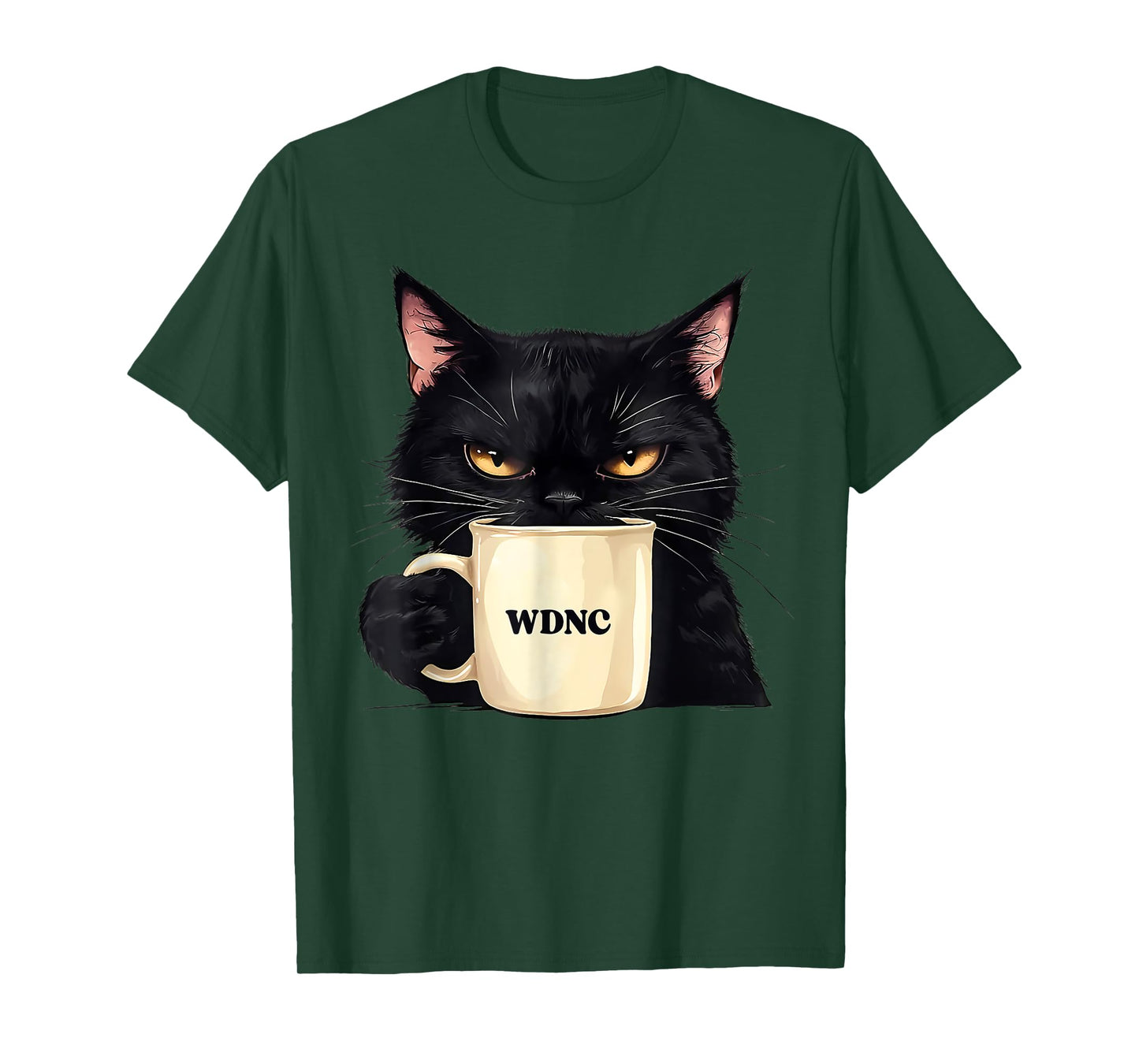 Funny We Do Not Care WDNC Club Black Cat Cool Women Men T-Shirt