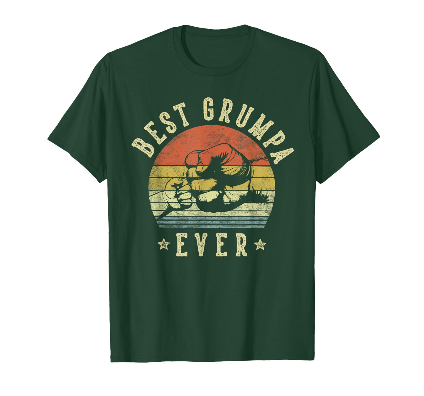 Best Grumpa Ever - Retro Fist Bump Vintage Design Grumpa T-Shirt