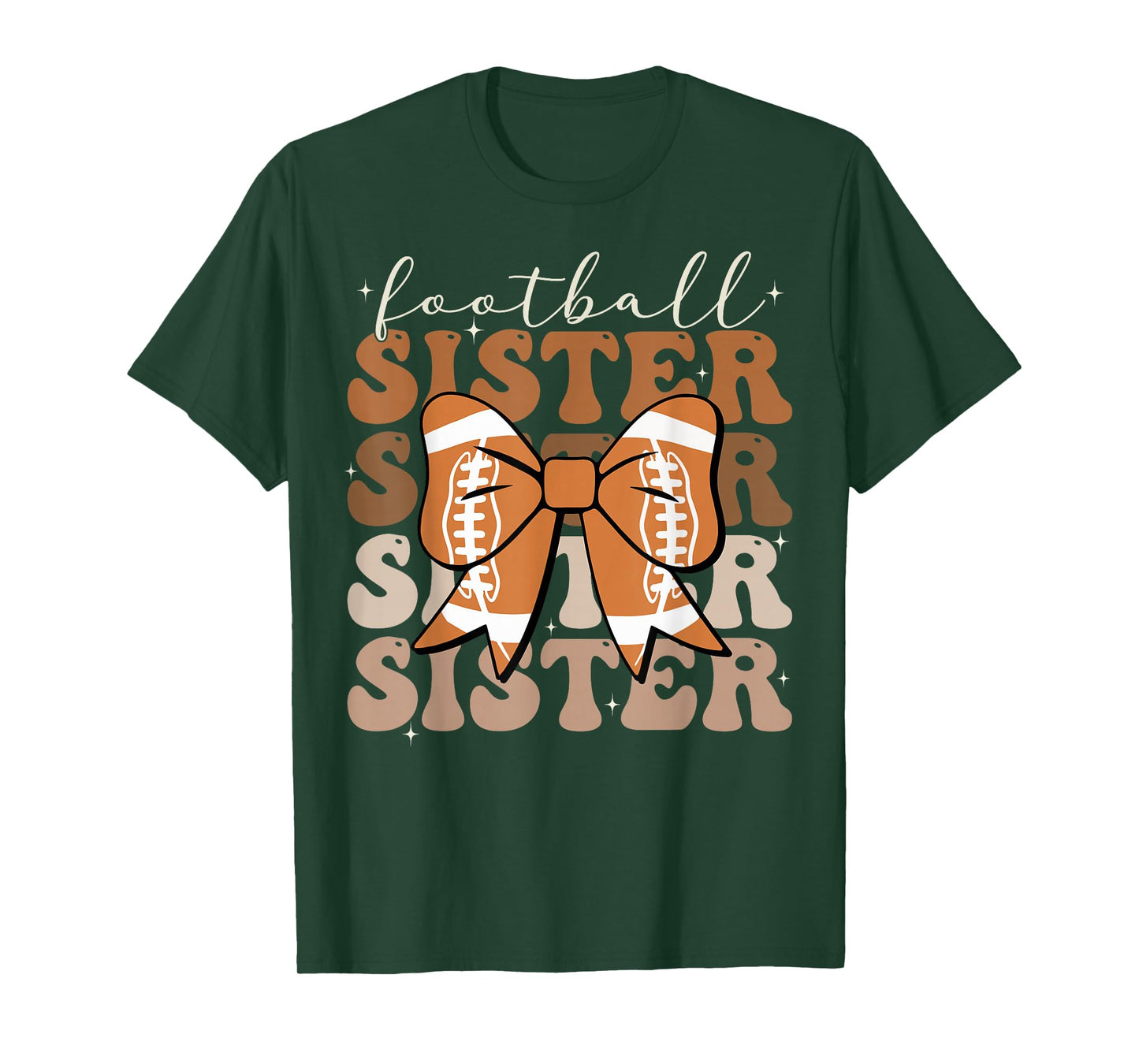 Football Sister Vintage Sport Lover Sister Mothers Da T-Shirt