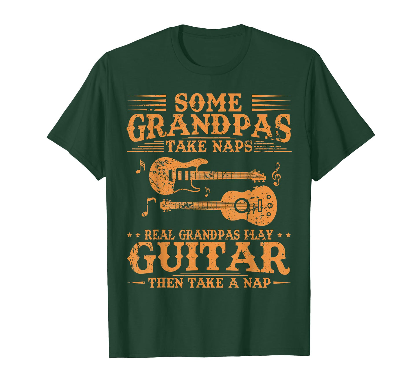 Real Grandpas Play Guitar Then Take Nap Funny Guitarist T-Shirt