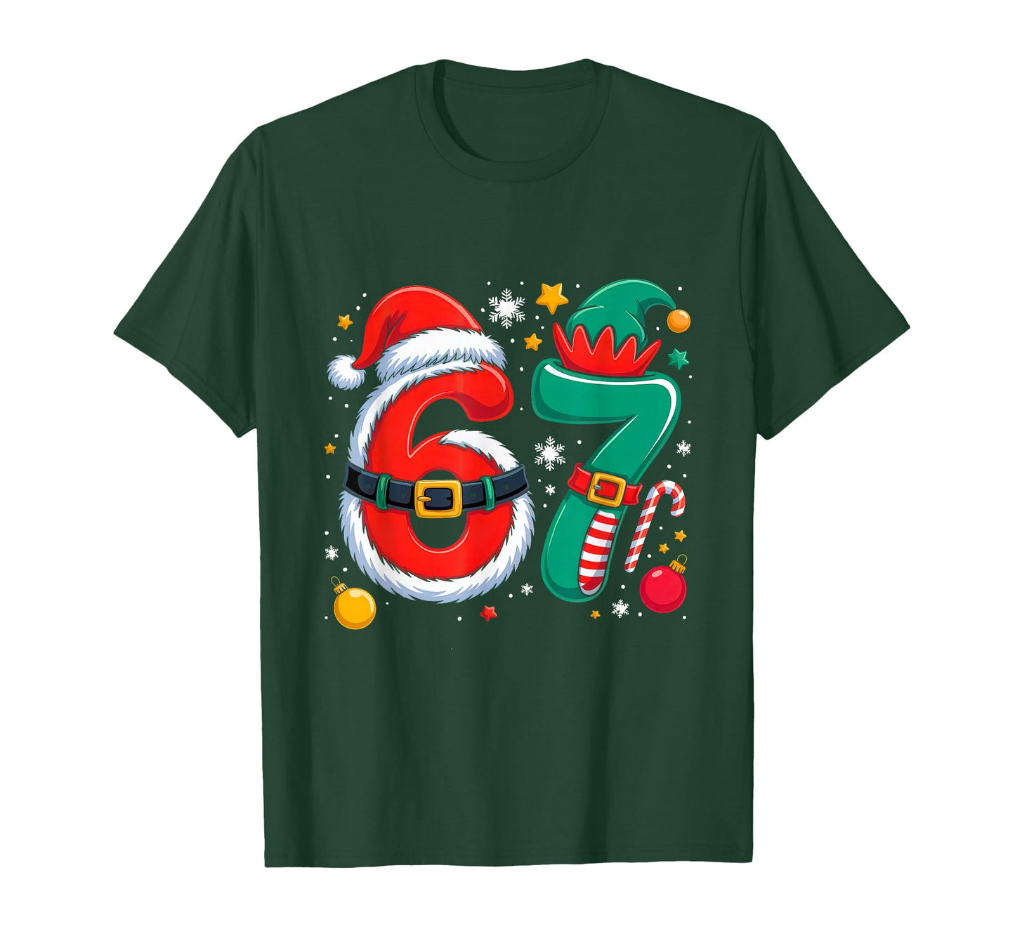 6 7 Christmas Six Seven Meme Pajamas Gen Alpha Slang T-Shirt