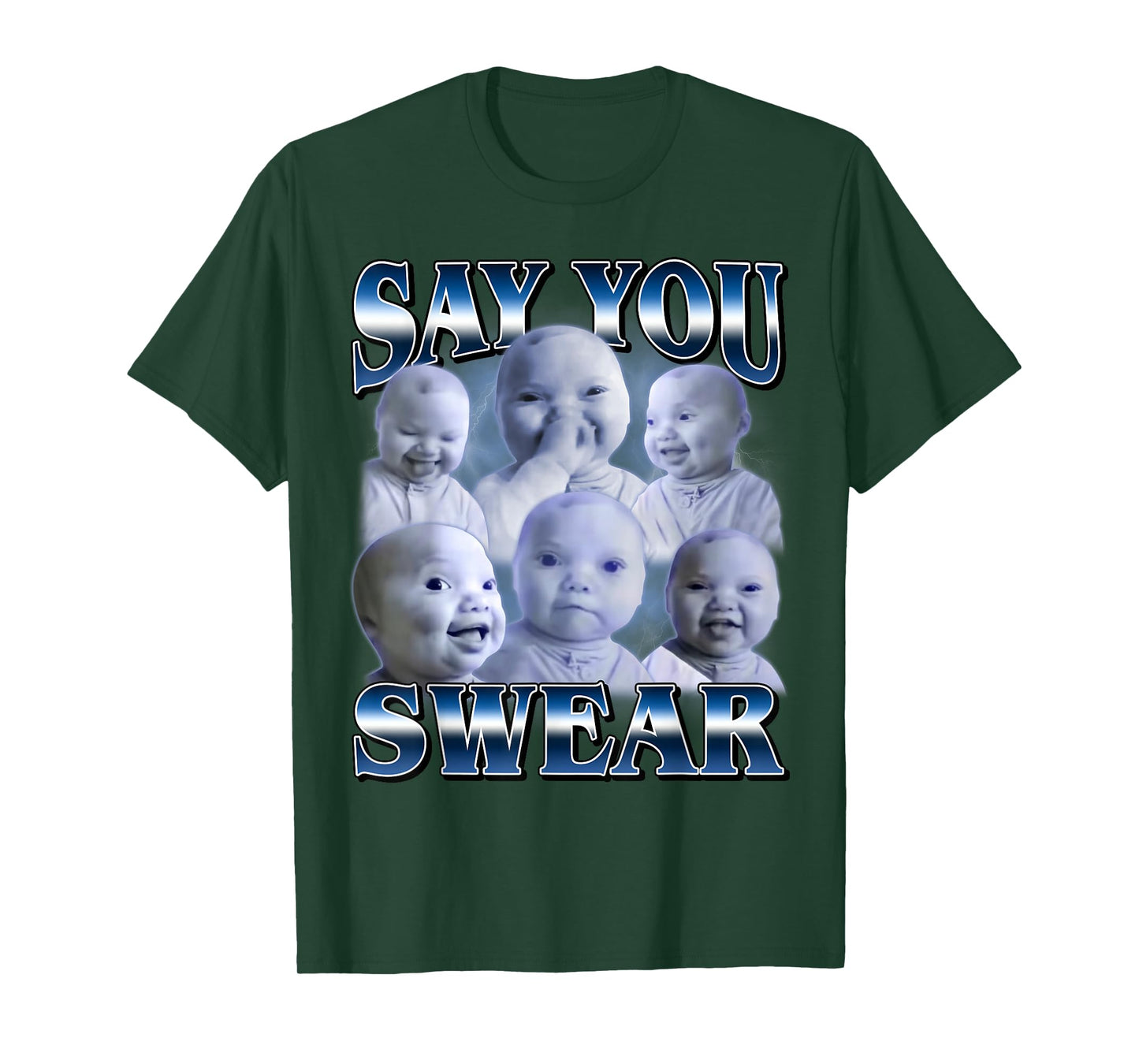 Ai Baby Funny Laughing Say You Swear Holding Laugh Brainrot T-Shirt