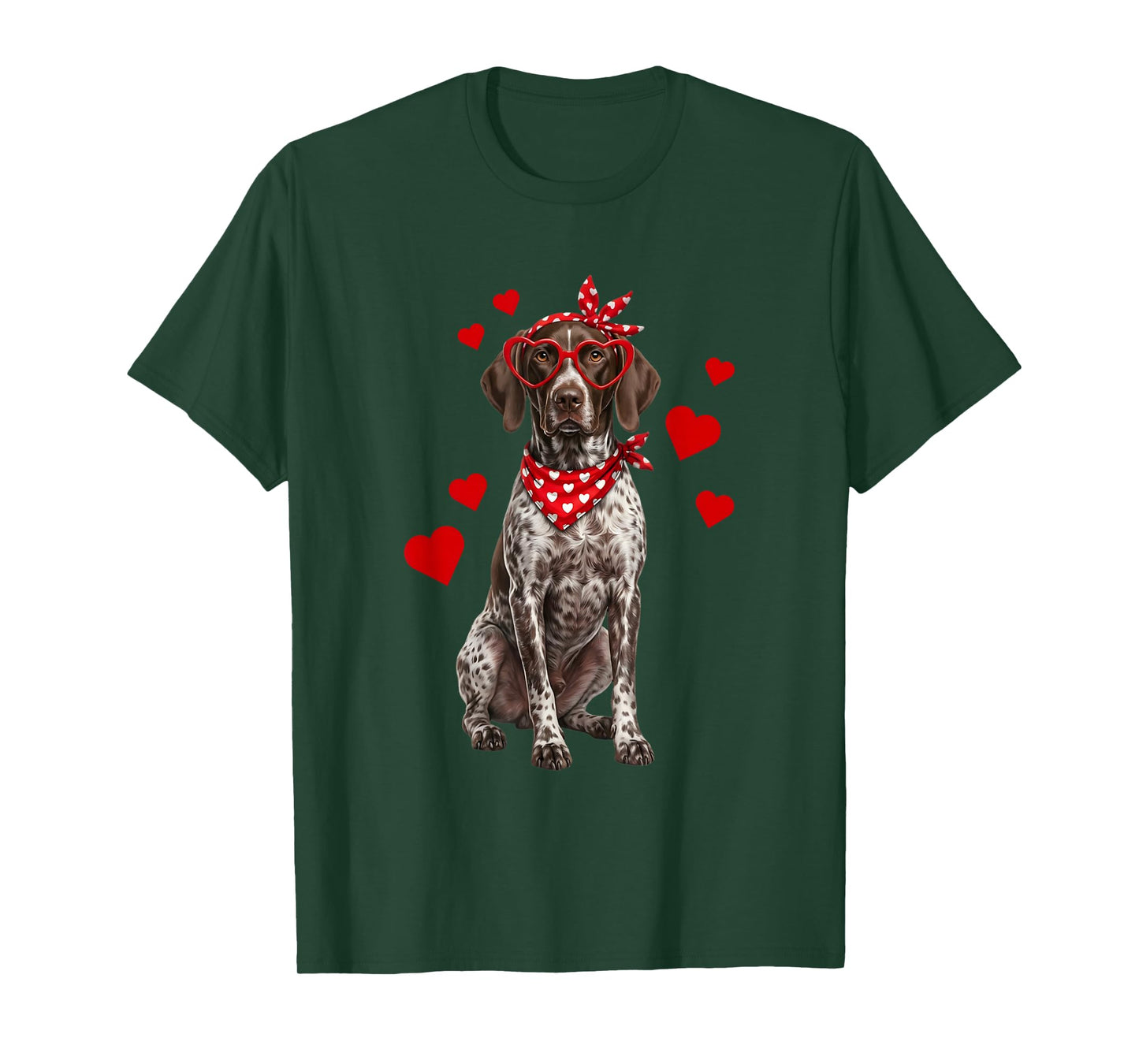 German Shorthaired Pointer Valentines Day Dog Lover Heart T-Shirt