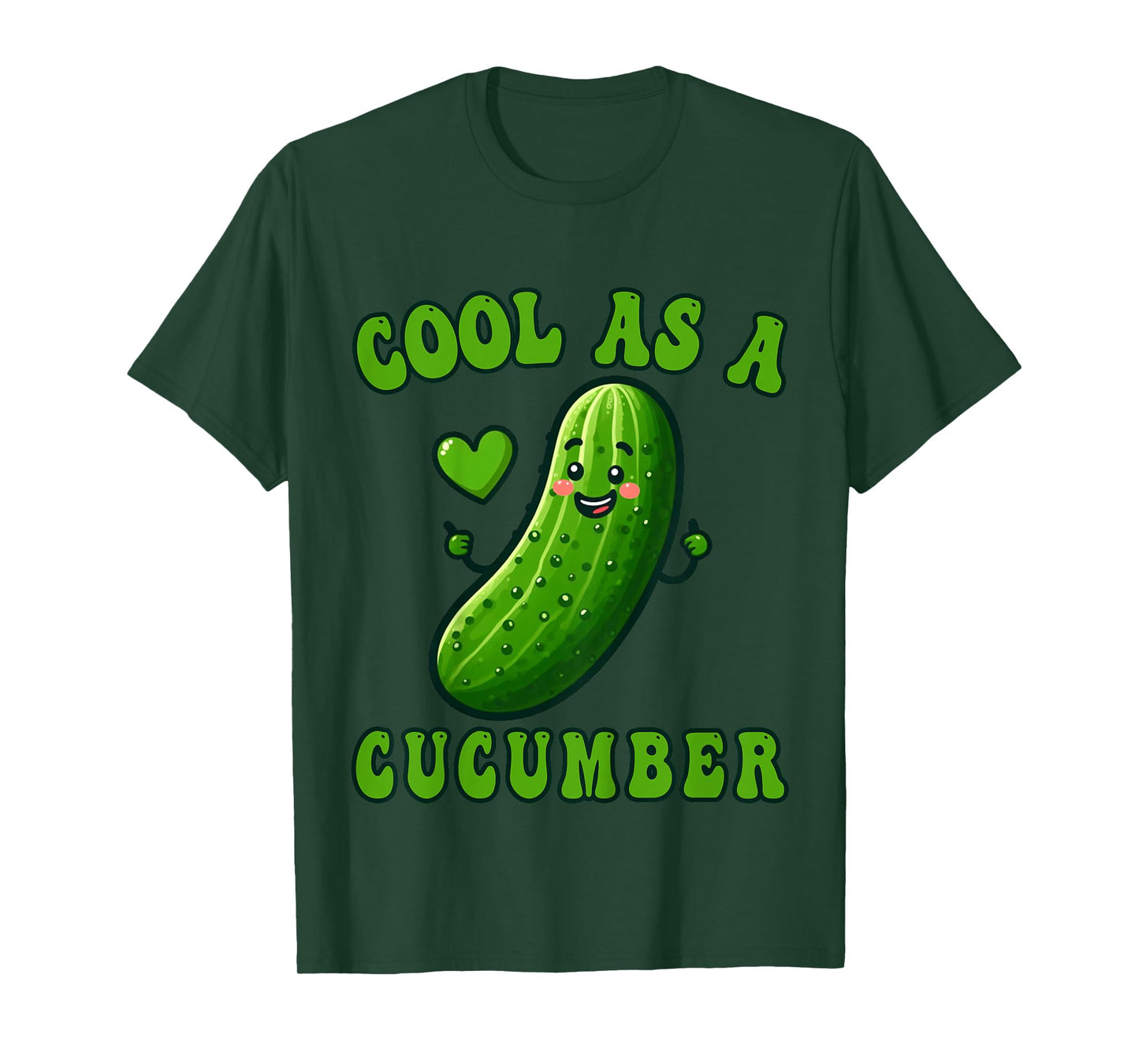 Kids Cool as a Cucumber Costume Funny Cucumber kids girls Novelty T-Shirt