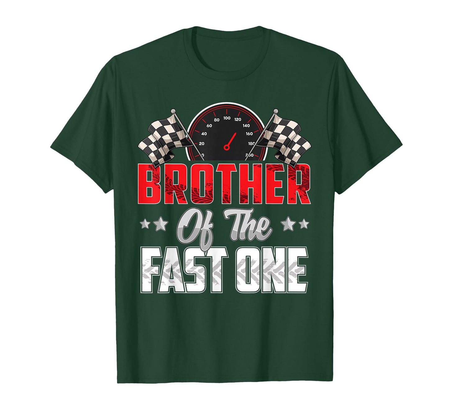 1 year old racing car fast one birthday 1st Family Brother T-Shirt