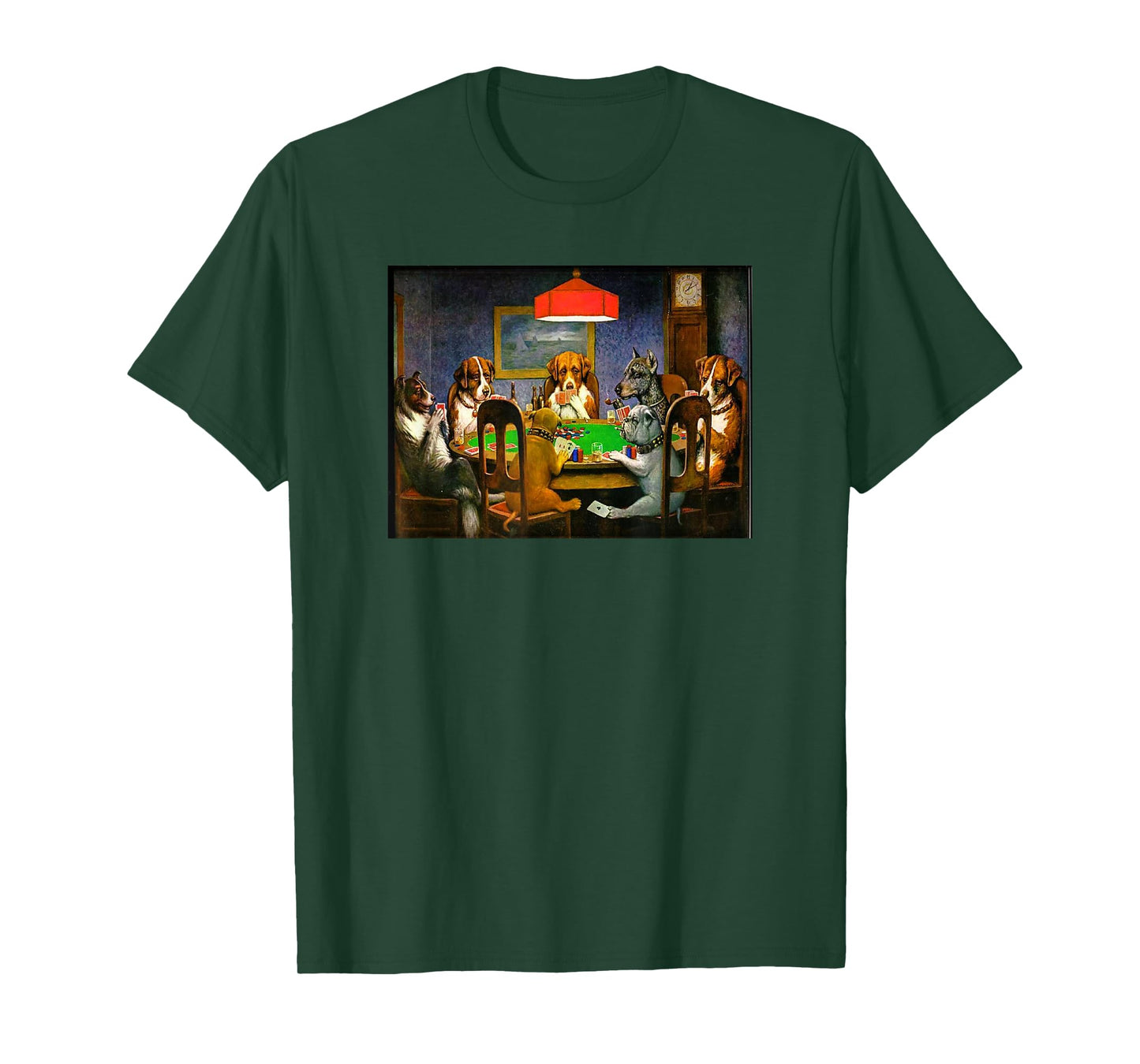 Retro Vintage Dogs Playing Cards Poker Gambling T-Shirt