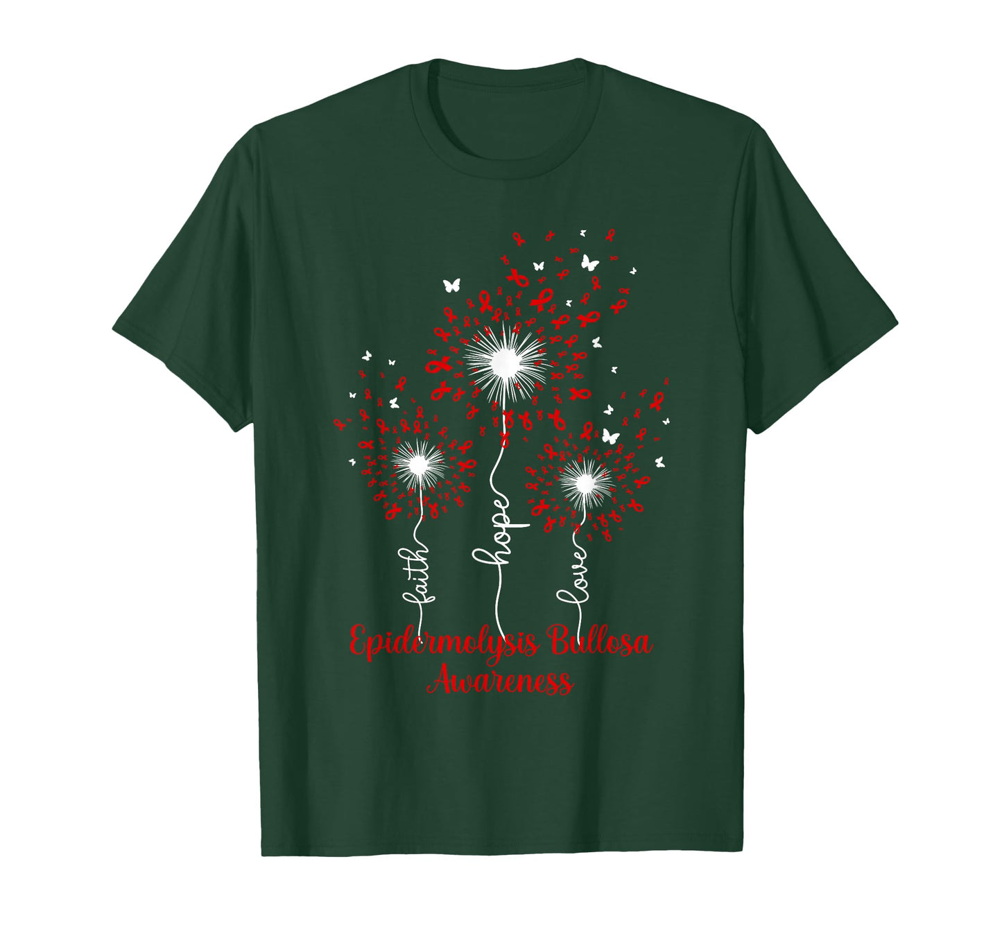 Dandelion Faith Hope Love Epidermolysis Bullosa Awareness T-Shirt