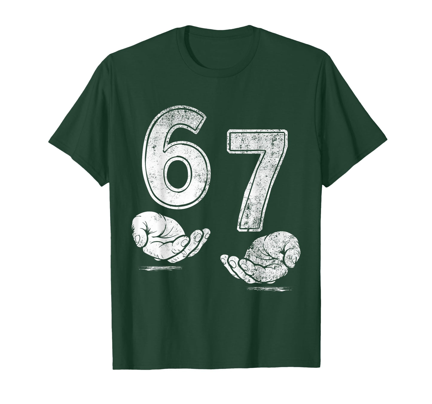 Six Seven Hands Funny 6 7 Meme Gen Alpha Slang Shirt T-Shirt