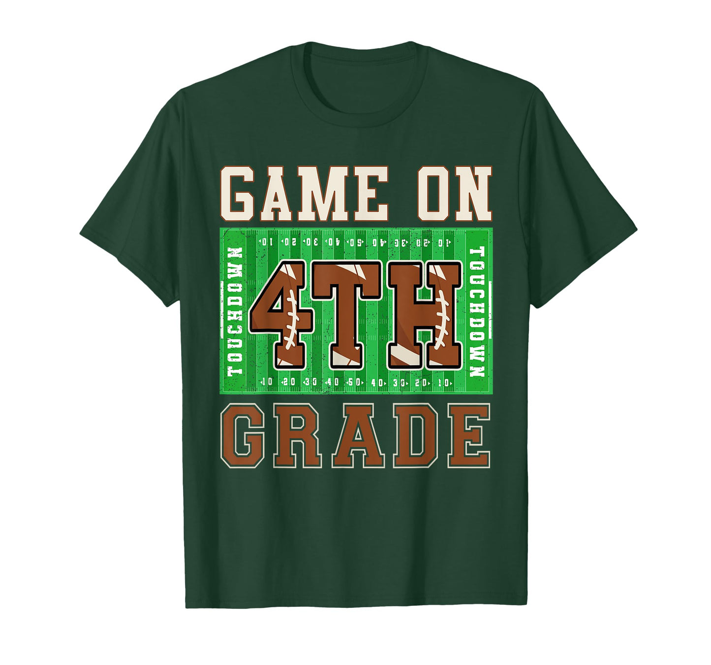 4th Grade Boys Kids Football Back to School Fourth Grade T-Shirt