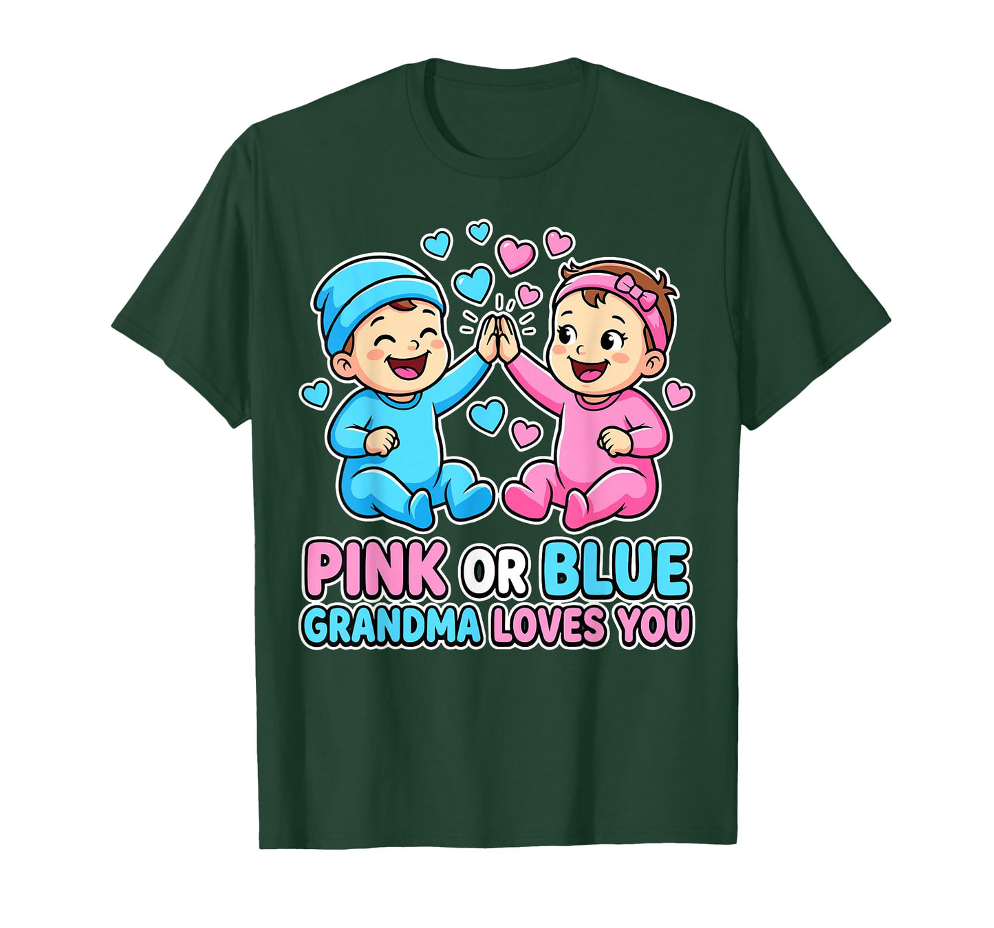 Pink or Blue Grandma Loves You Baby Reveal T-Shirt