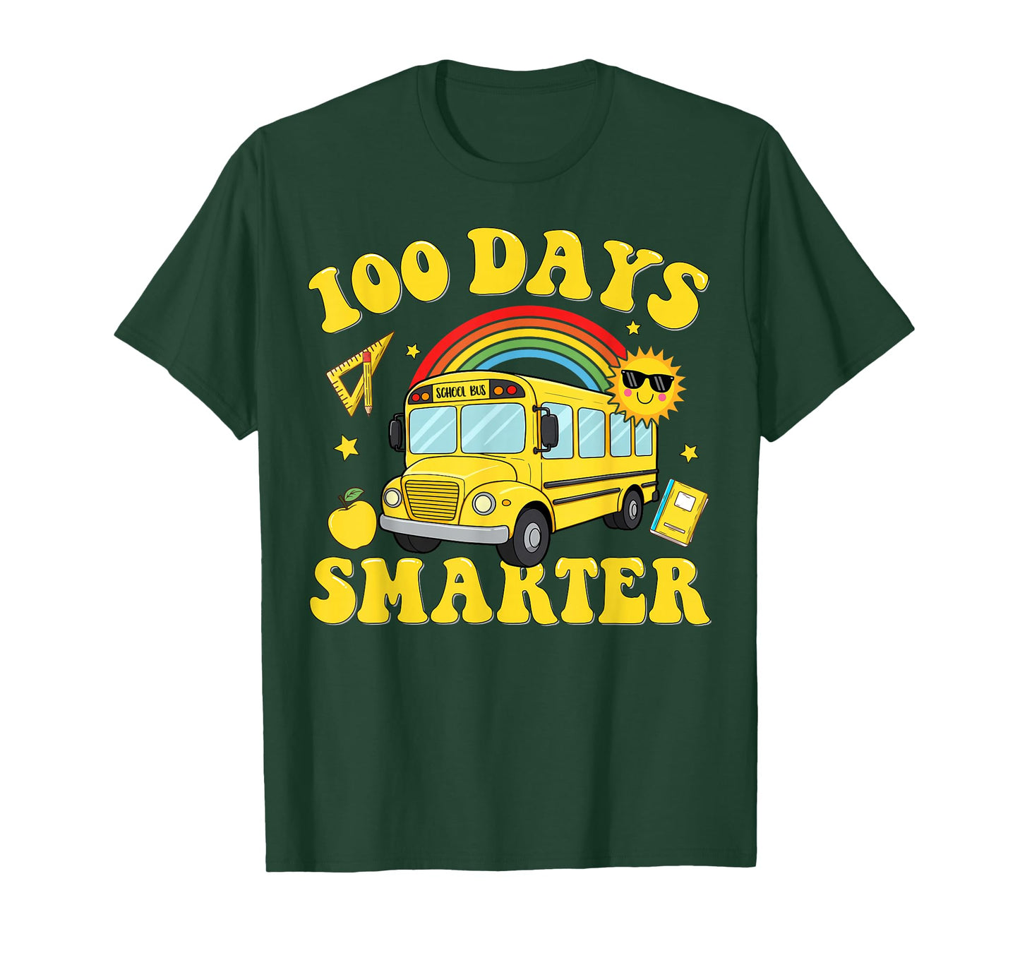 100 Days Smarter for Kid Boys Girls Youth Students 100th Day T-Shirt