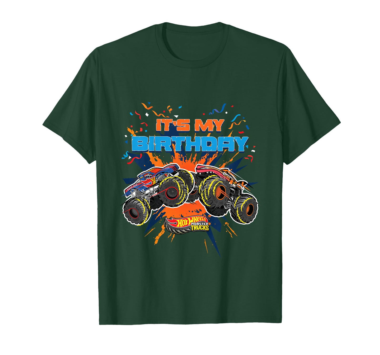 Kids Hot Wheels Monster Trucks - It's My Birthday T-Shirt