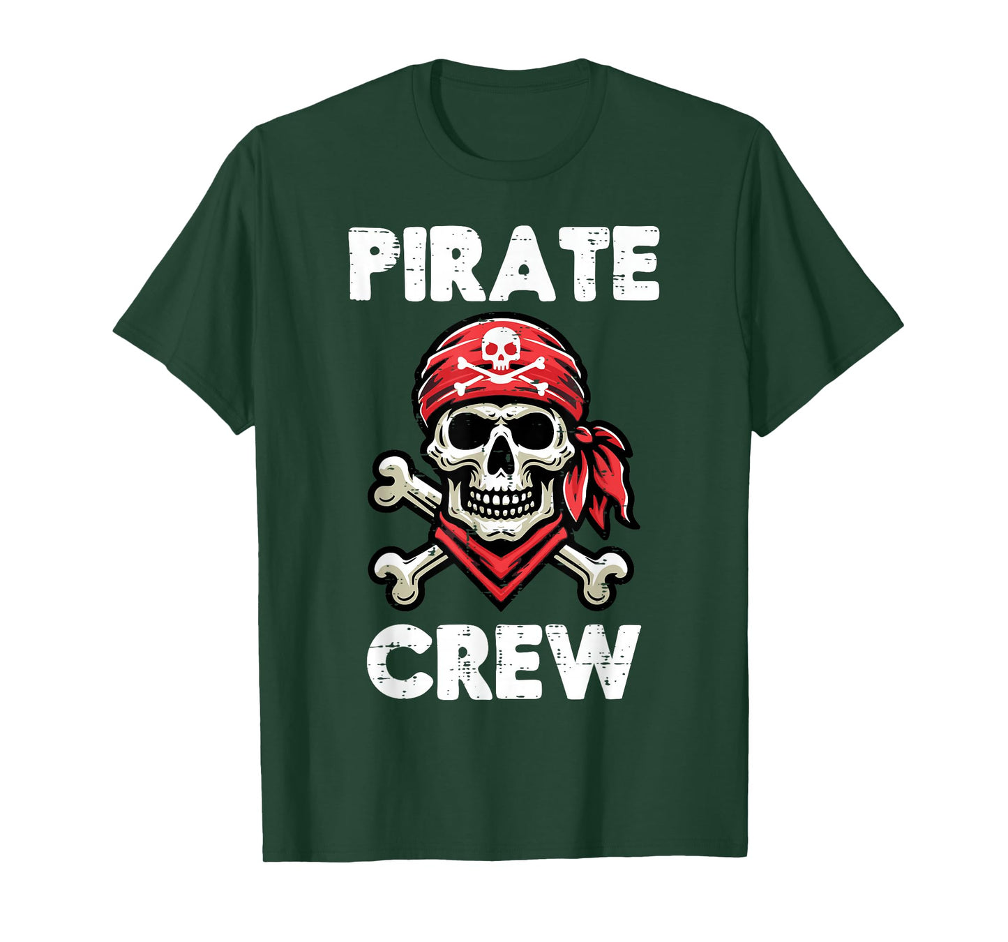 Pirate Crew Skull Crossbones Funny Matching Men Women Kids T-Shirt