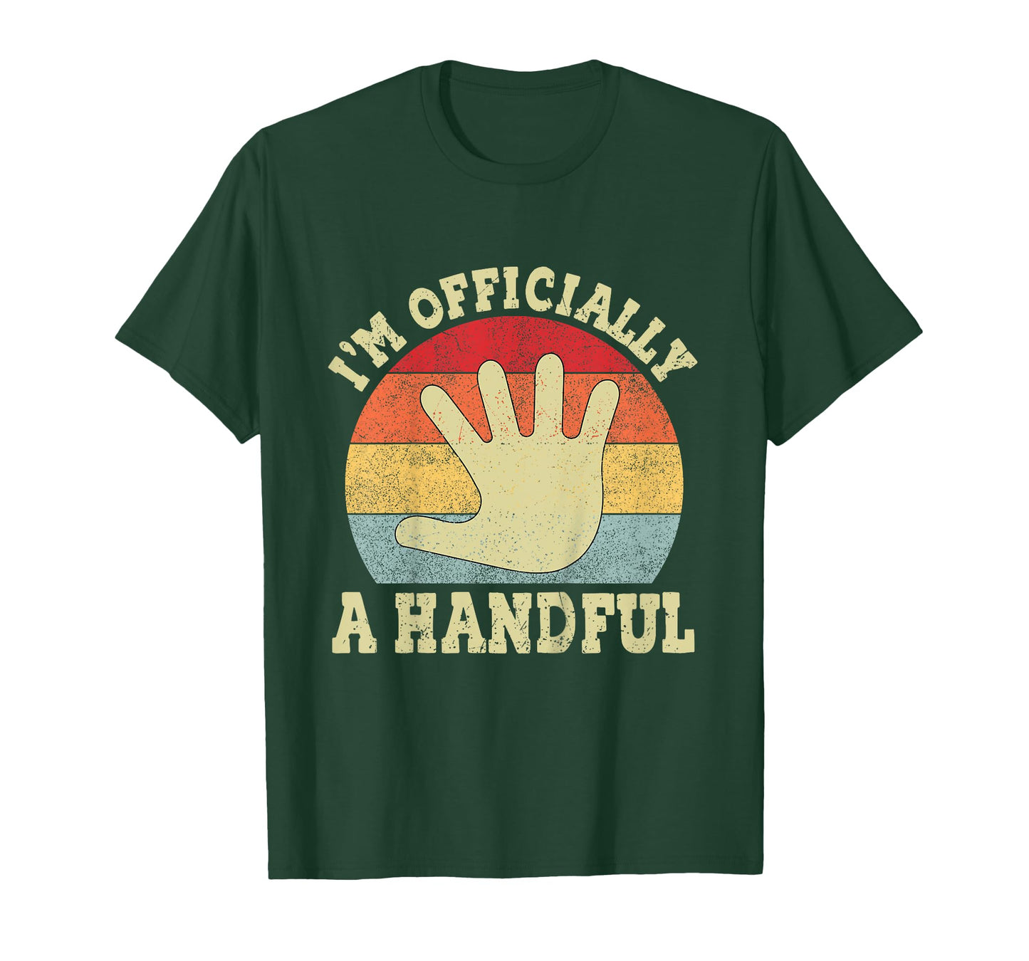Kids I'm Officially A Handful Five Vintage 5th Birthday Turning 5 T-Shirt