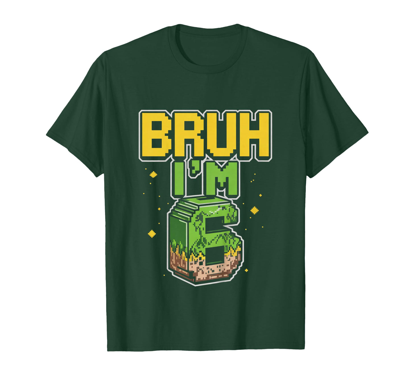 Kids Bruh it' s my birthday Boys Kids Funny Pixel Video Games T-Shirt