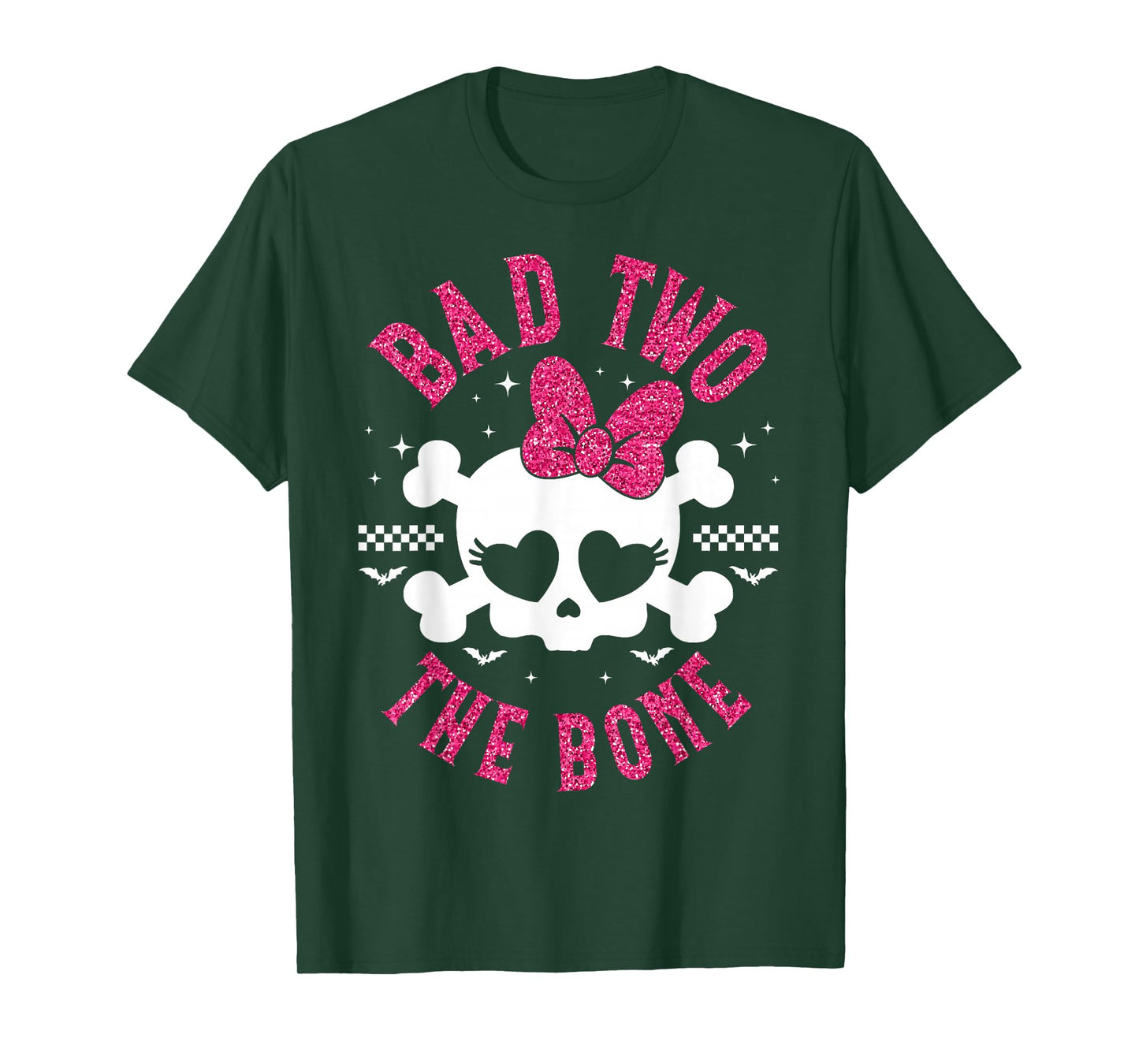 Bad Two the Bone 2nd Birthday 2 Years Old Kids Girls T-Shirt