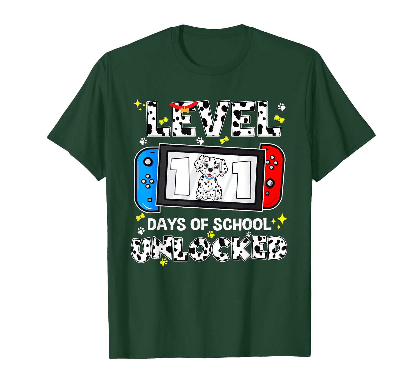 100 Days of School Level Unlocked Gaming 100th Day of School T-Shirt