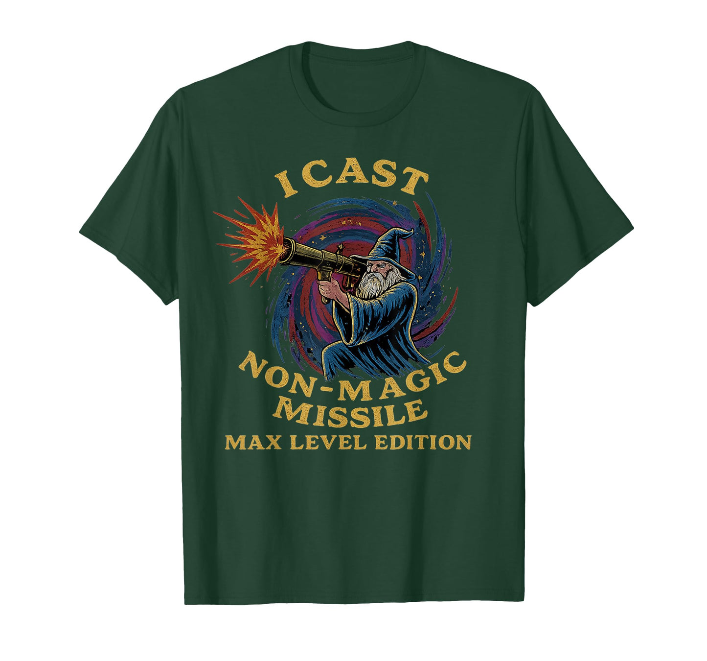 I Cast Non-Magic Missile Funny Wizard Parody Meme T-Shirt