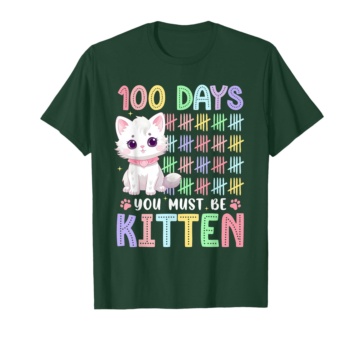 You Must Be Kitten Cat Lover Groovy 100th Day of School Kids T-Shirt