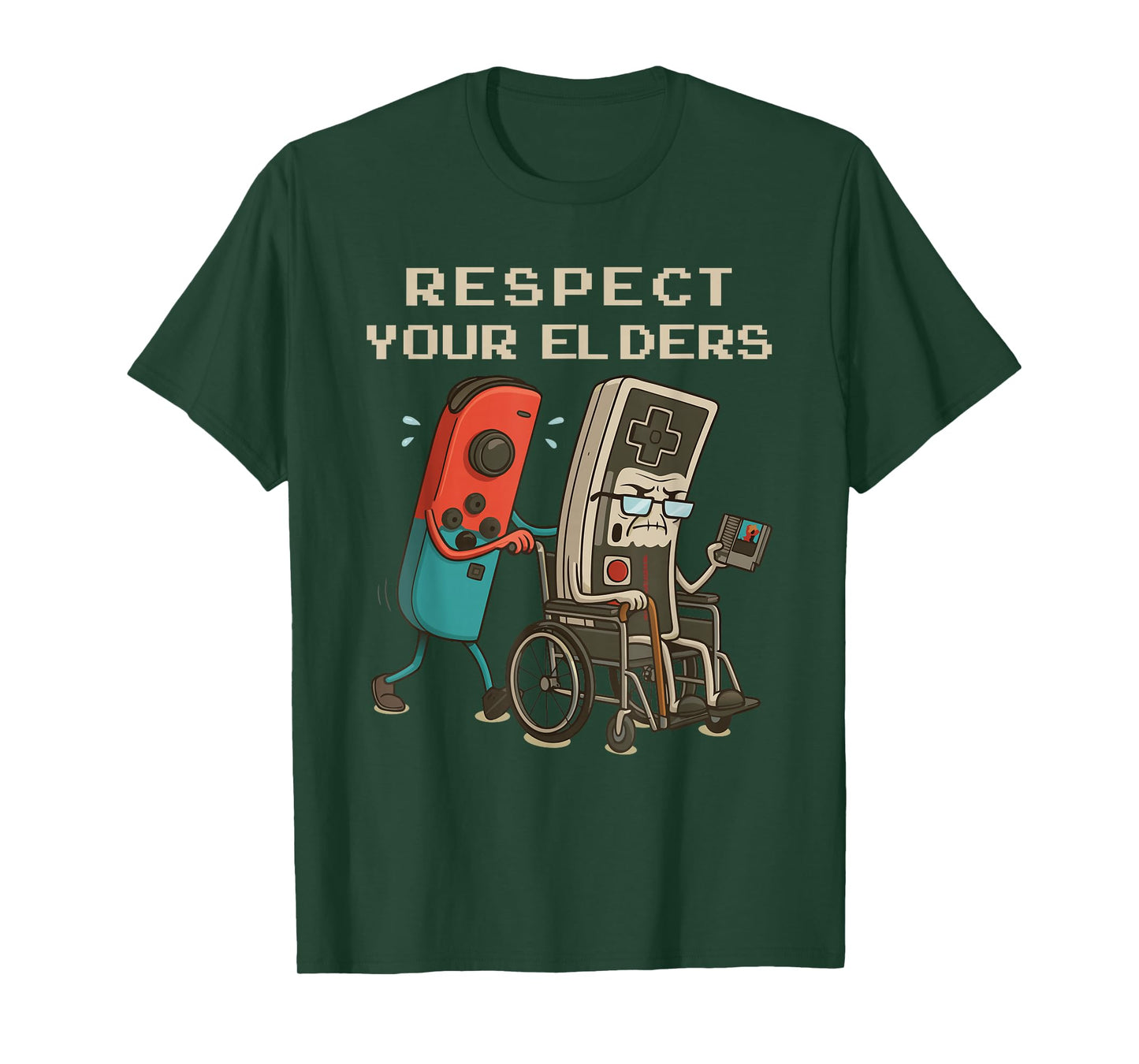 Respect Your Elders Retro Gaming Funny Gamer Controller 80s T-Shirt