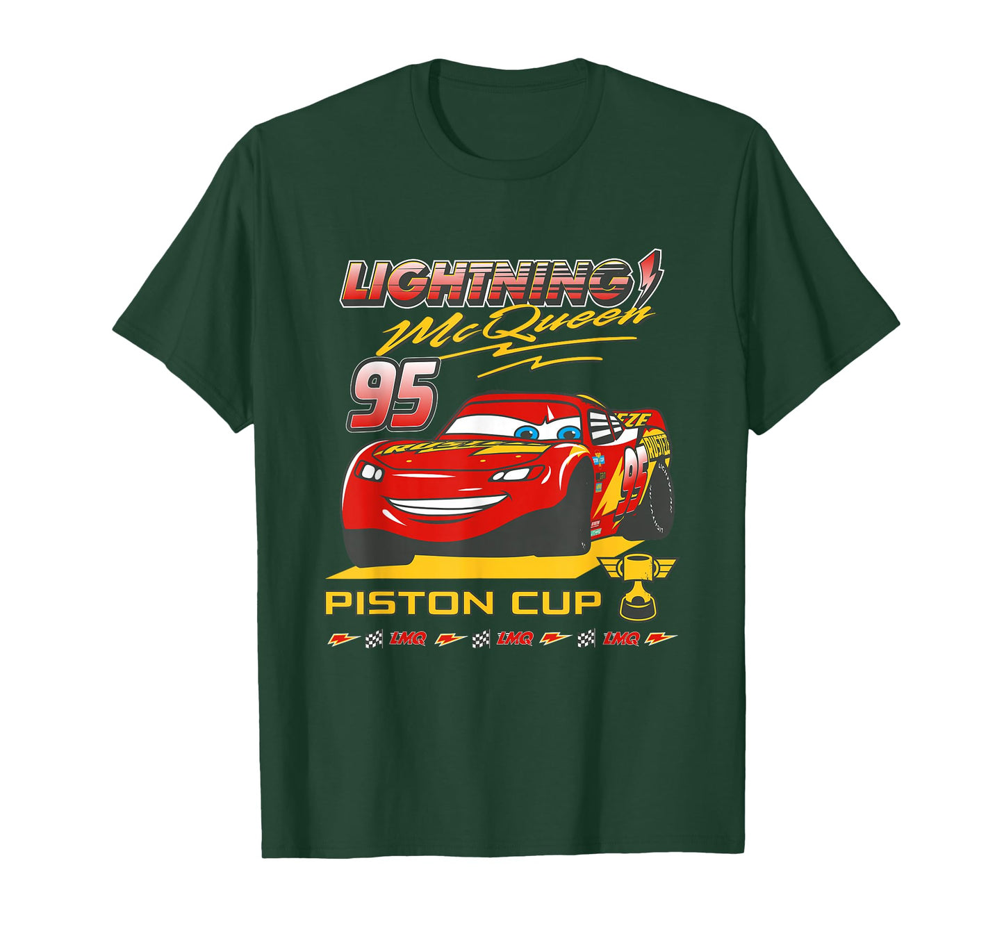 Disney Pixar Cars Lightning McQueen Piston Cup Style T-Shirt