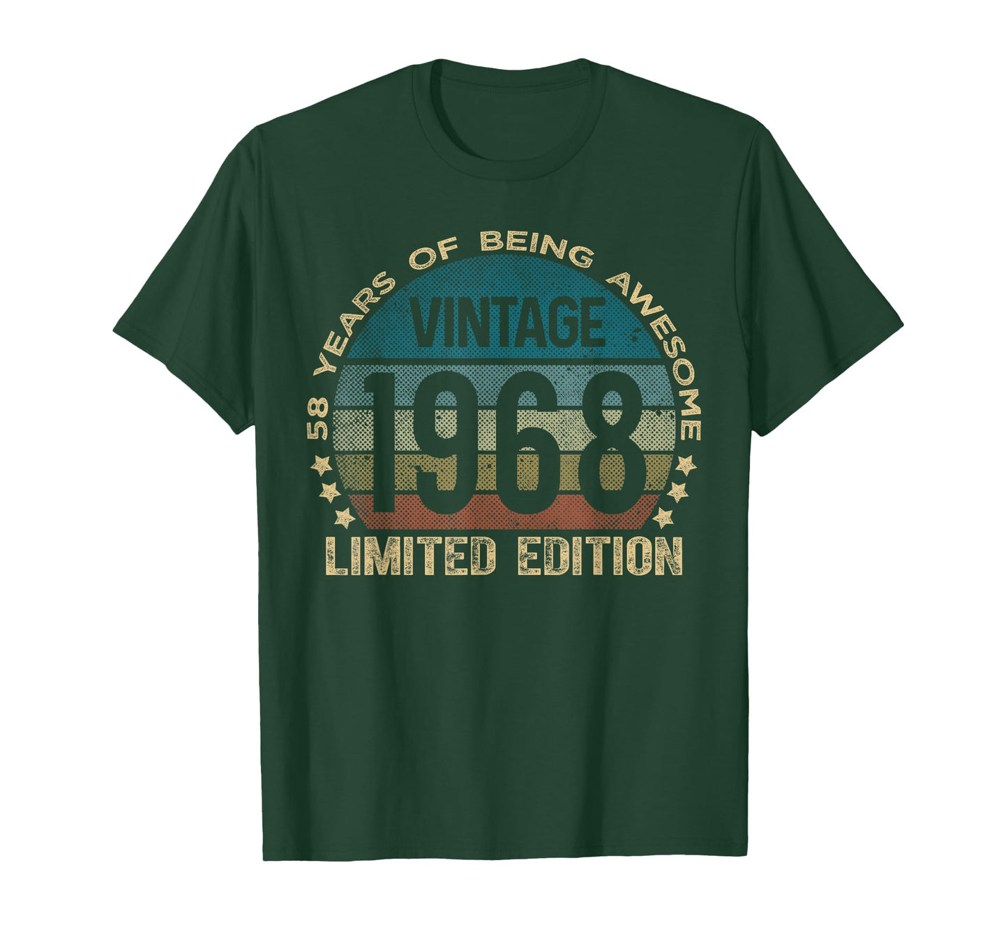58 Year Old Gifts Vintage 1968 Limited Edition 58th Birthday T-Shirt