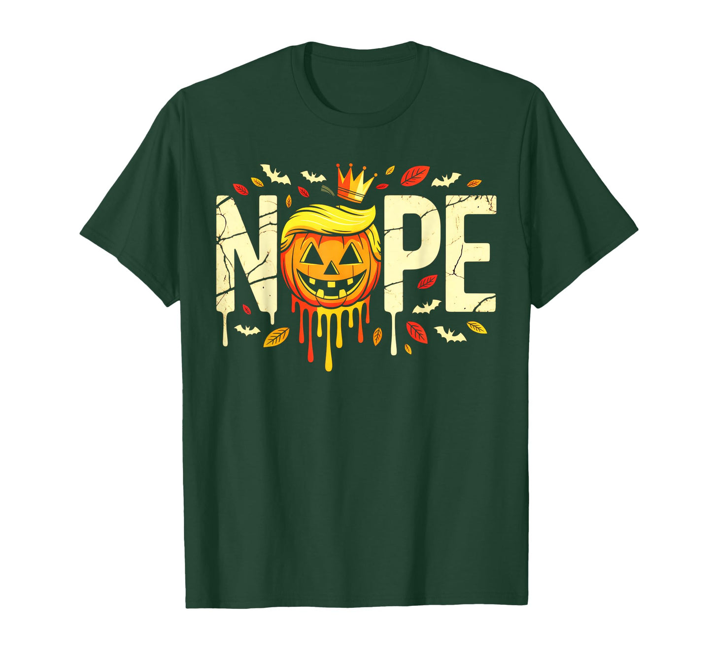 Funny No Kings Halloween 2025 Distressed USA Flag T-Shirt