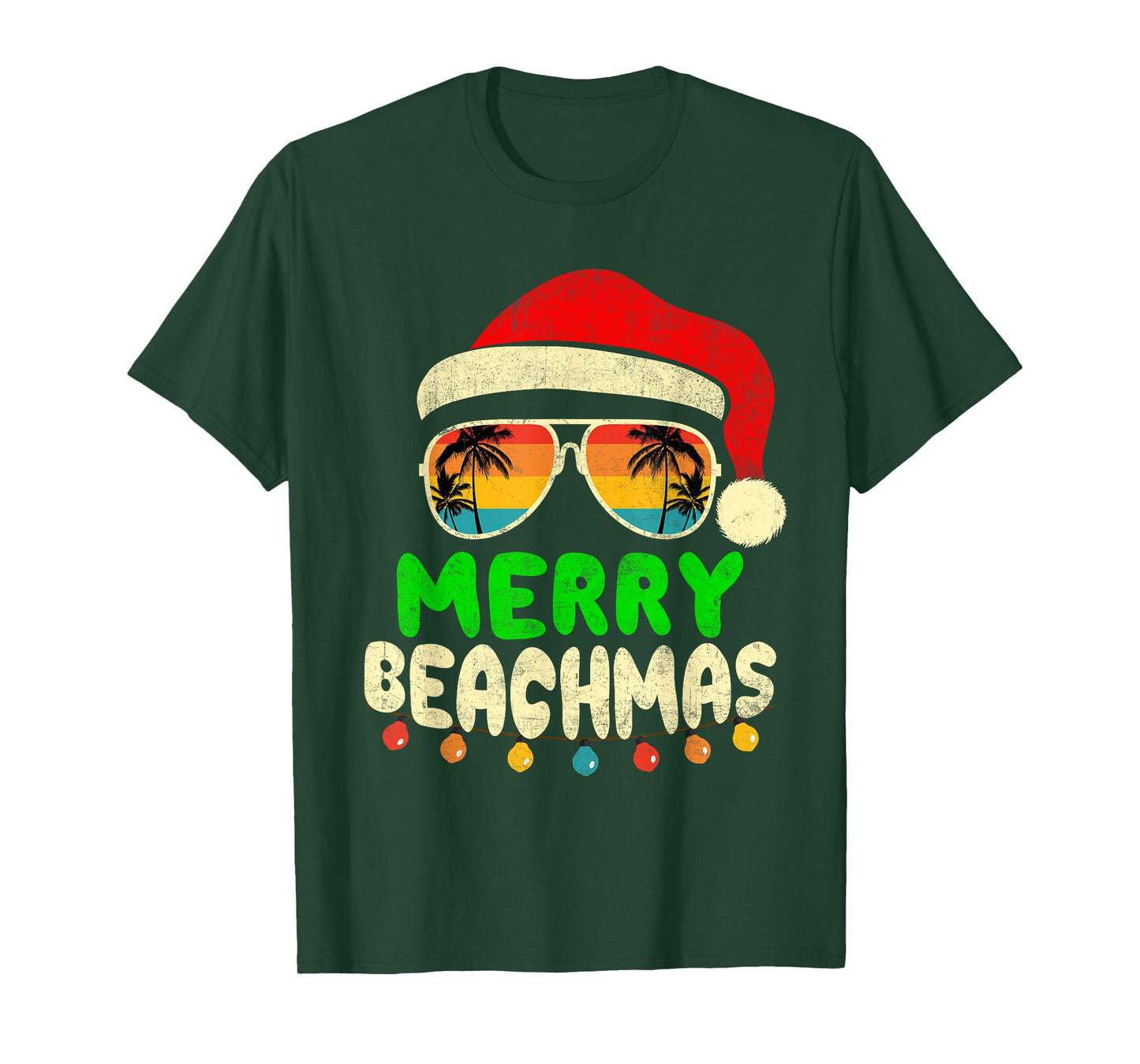 Merry Beachmas Tropical Christmas Hawaii Smile Beach T-Shirt