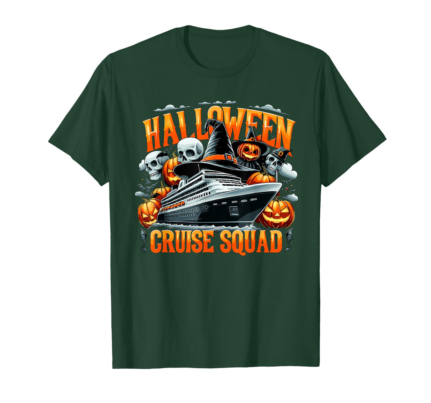 Halloween Cruise Squad Family 2025 Cruising Crew Funny Trip T-Shirt