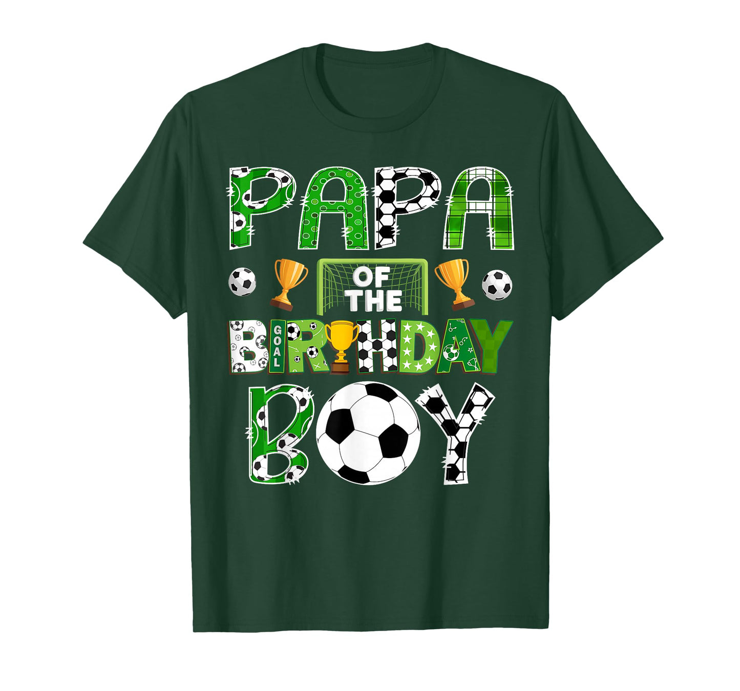 Papa Of The Birthday Boy Soccer Player Game Day T-Shirt