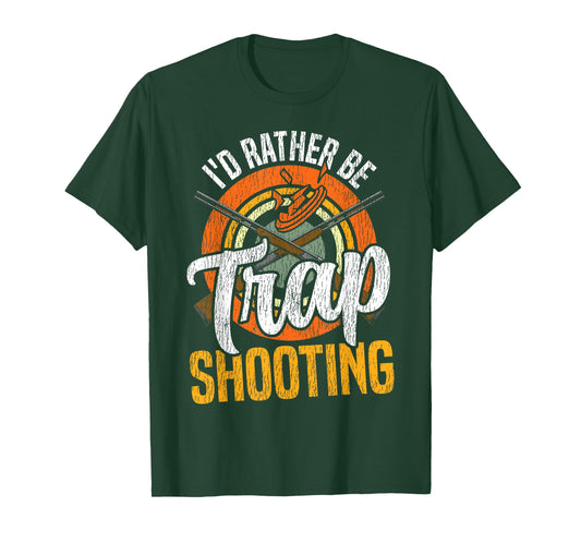 Shotgun Skeet Trap Clay Pigeon Shooting Retro Vintage I'd T-Shirt