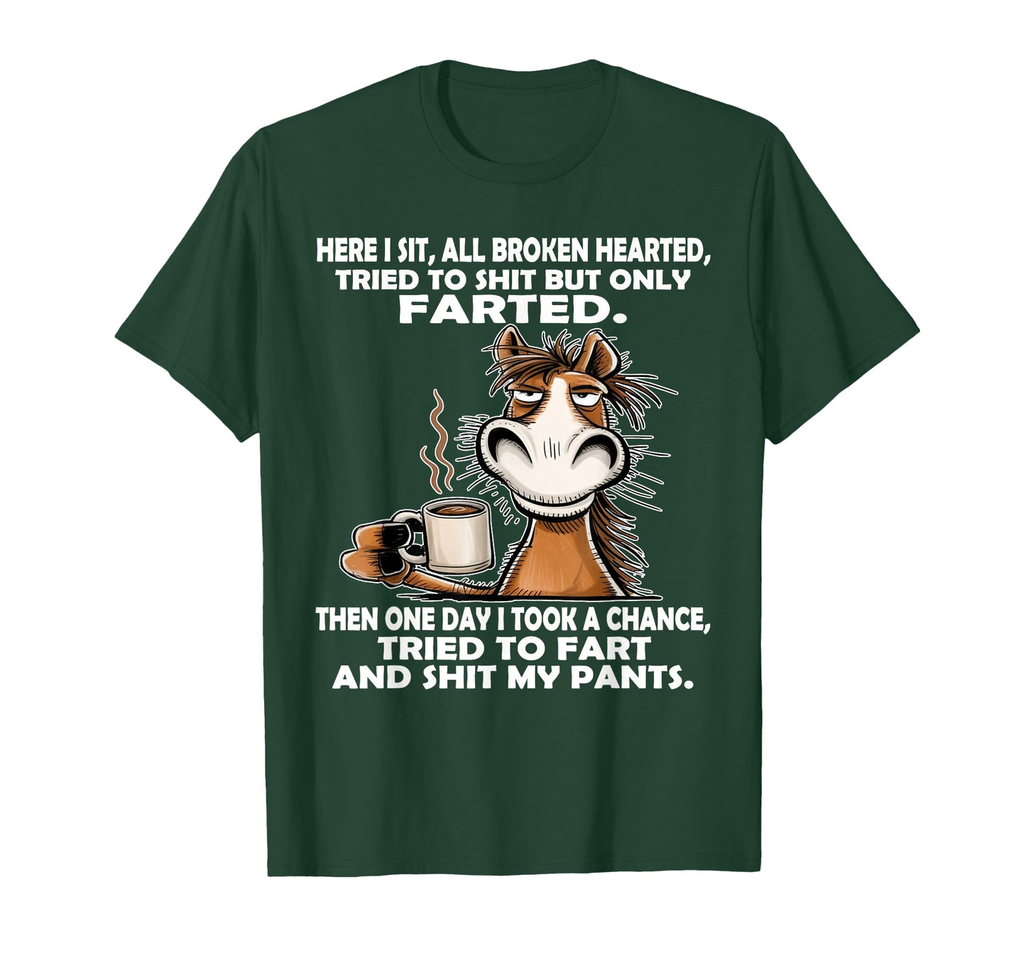 Here I Sit So Broken Hearted Went to Shit But Only Farted T-Shirt