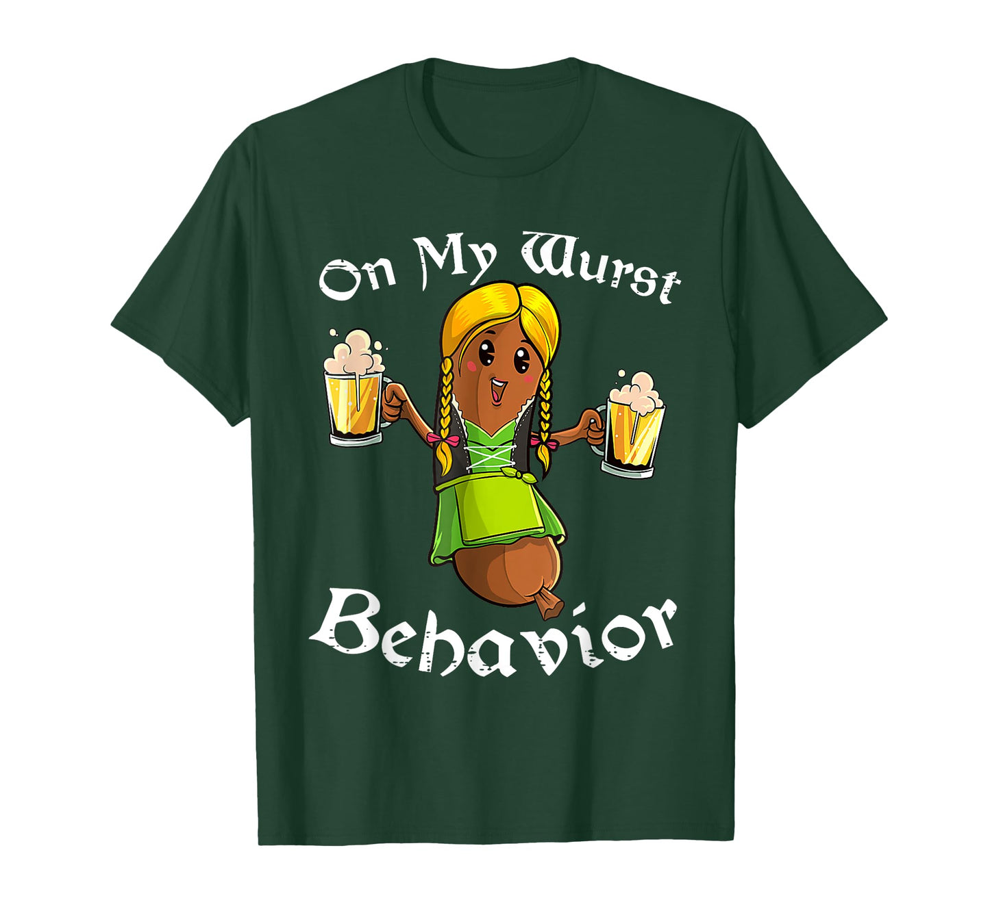 On My Wurst Behavior Shirt Oktoberfest German Funny T-Shirt