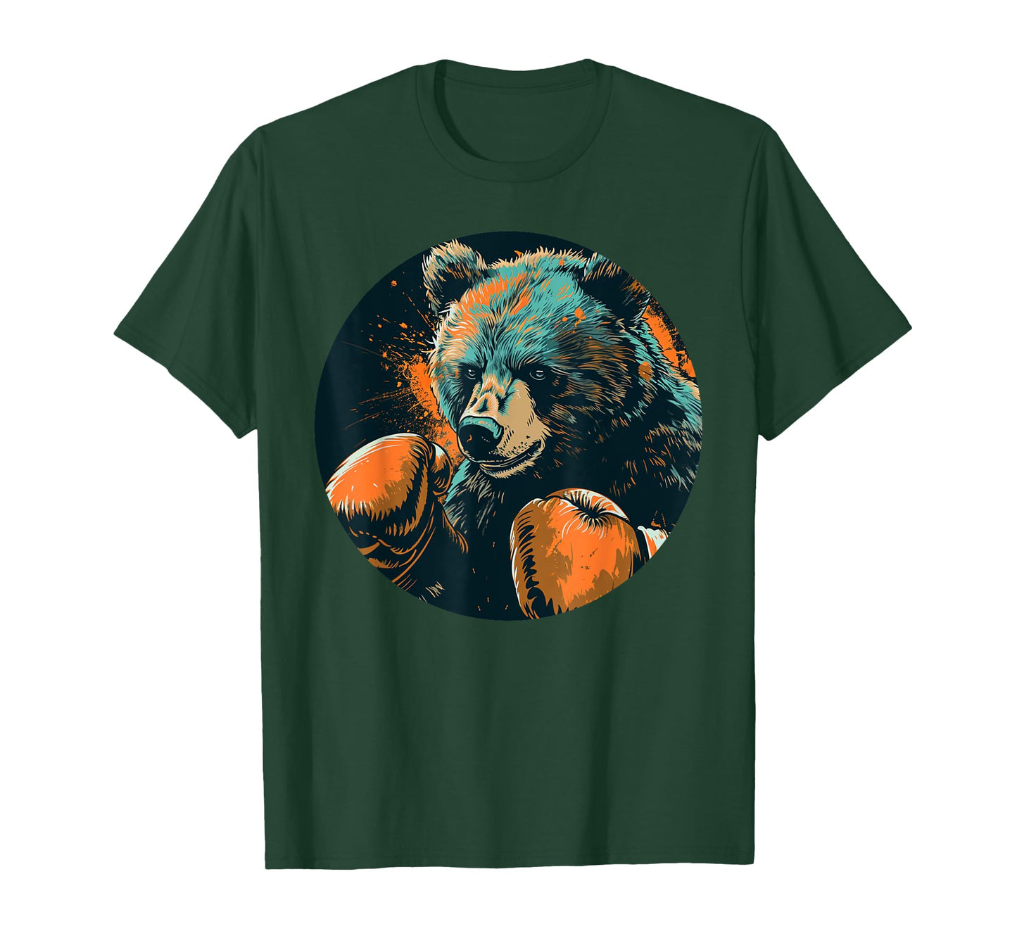 Cool looking bear with boxing gloves for man and woman T-Shirt