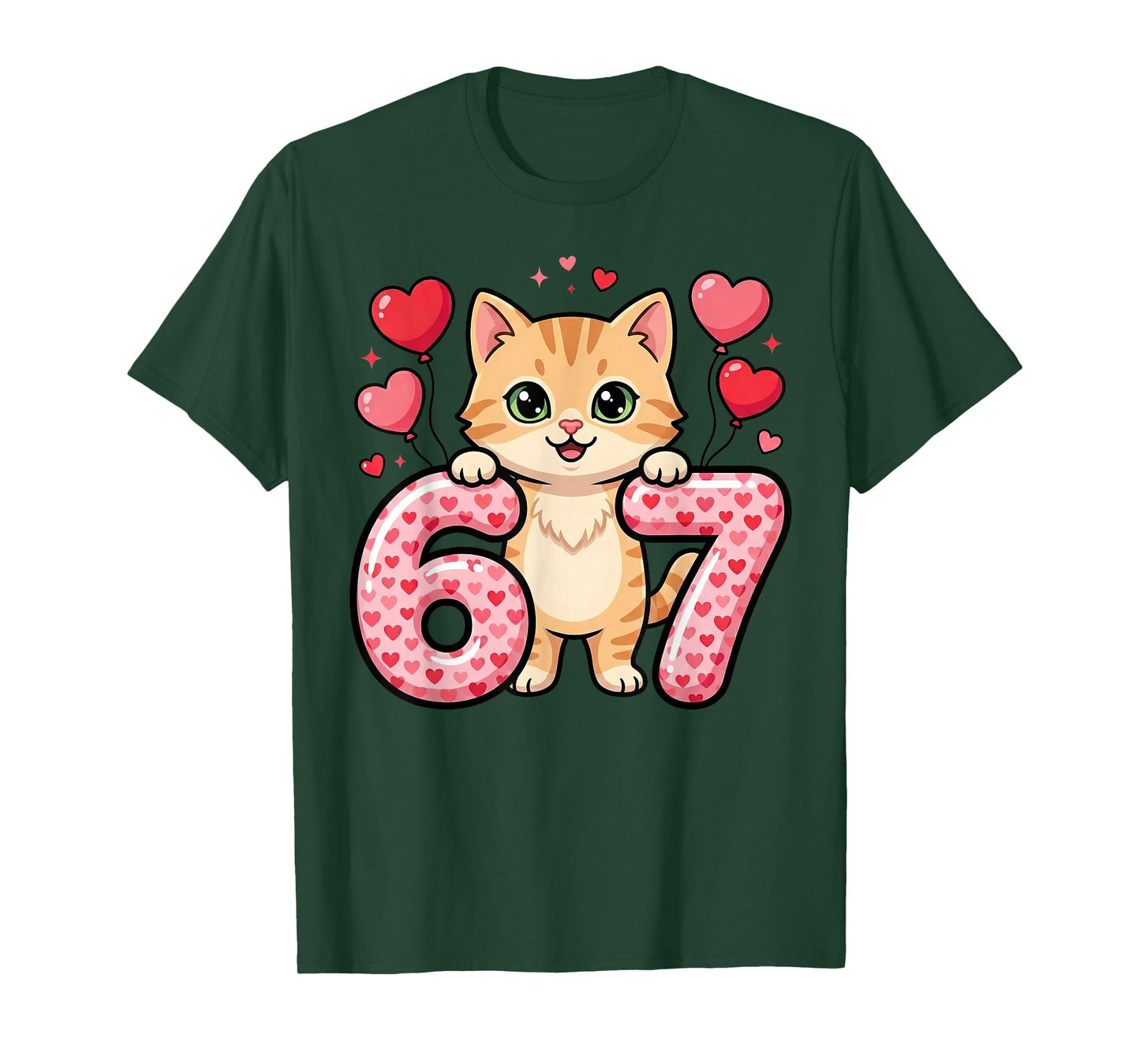 Cute Kitty 67 Heart Cat Love T-Shirt