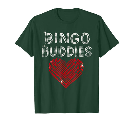 Bingo Buddies Bingo Lover Cute Heart Funny Game Women Girls T-Shirt