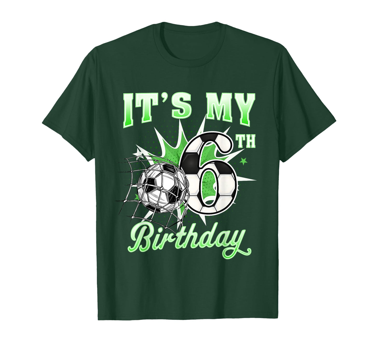 6 Year Old It's My 6th Birthday Soccer Ball Shirt for Boys T-Shirt