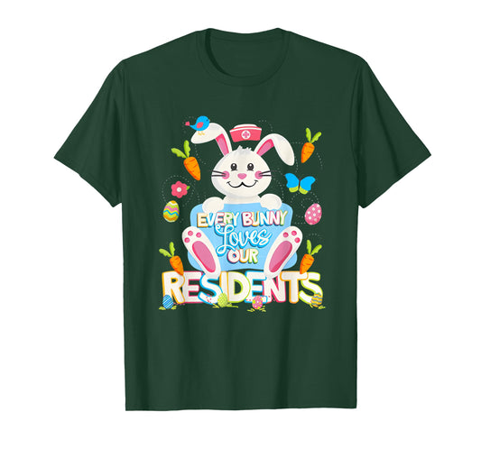Every Bunny Loves Our Residents Easter Bunny Caregivers T-Shirt