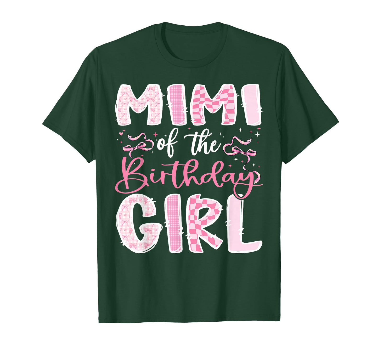 Mimi of The Birthday Girl Pink Coquette Bow Family T-Shirt