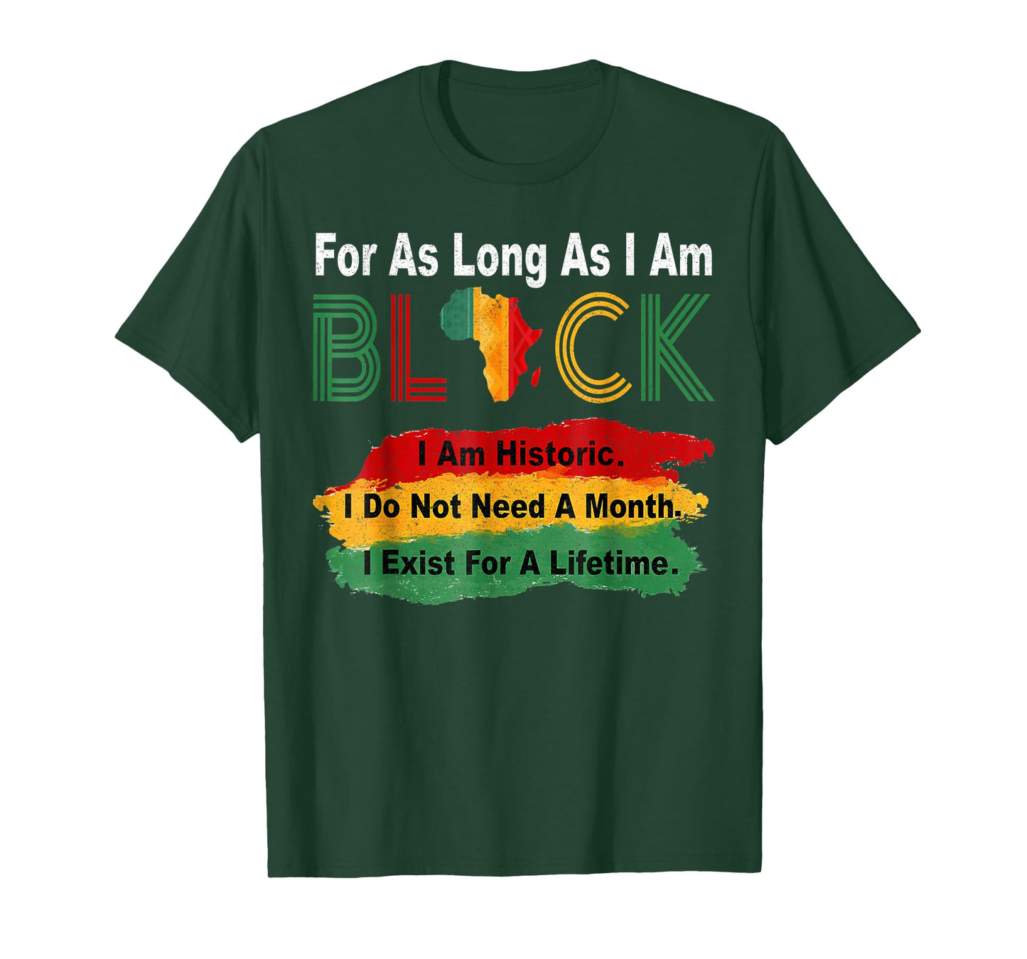 Black History Month for As Long As I Am Black Pride African T-Shirt
